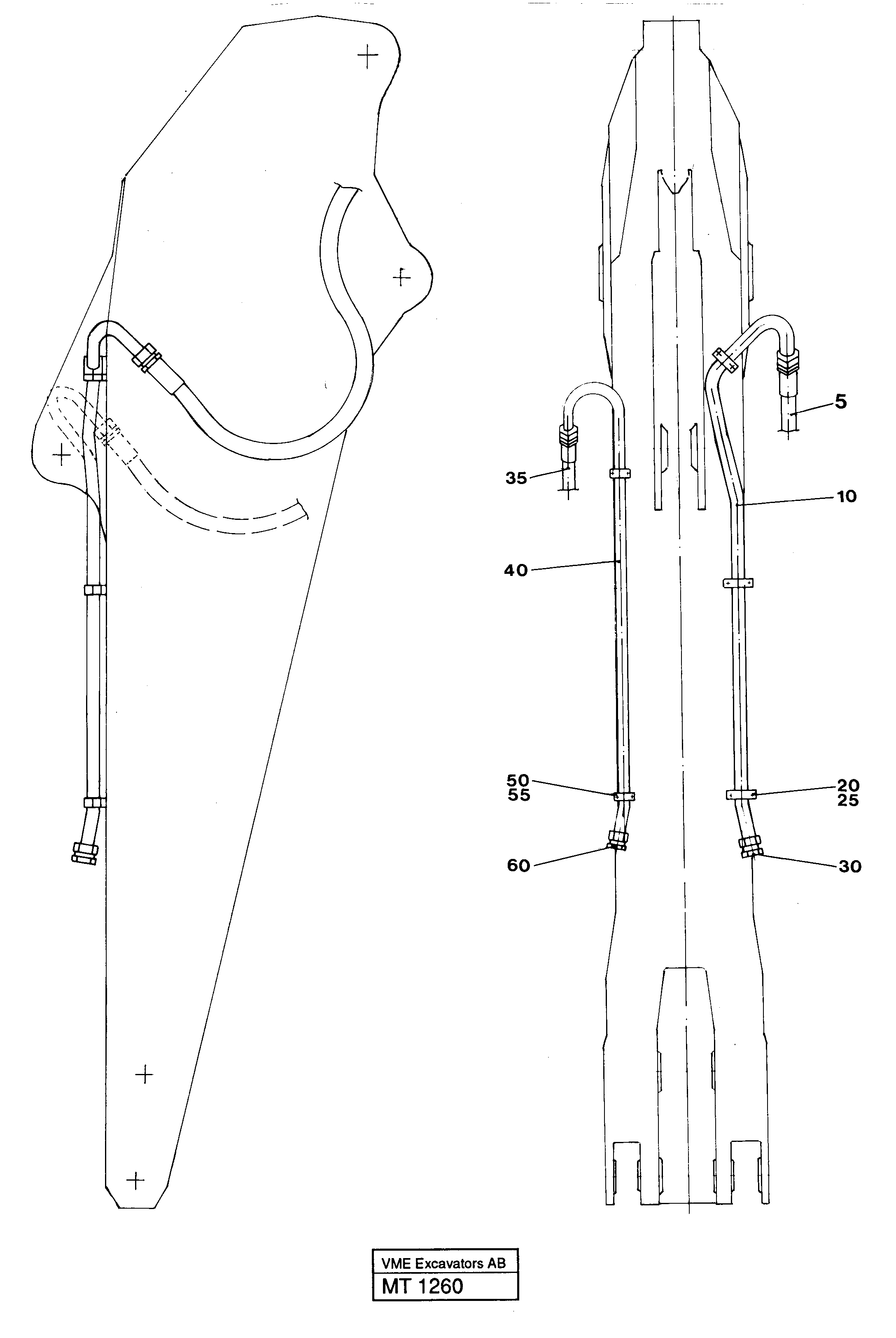 Hydraulic hammer equipment on dipper  14254986    14254989     14254991 — volvo parts diagram