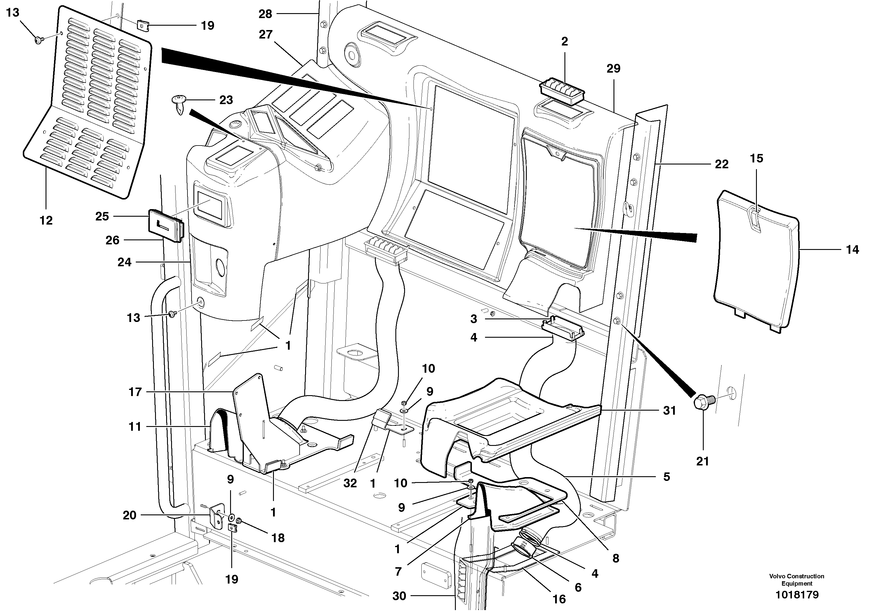 Air Duct & Cab Interior Plastic — volvo parts diagram