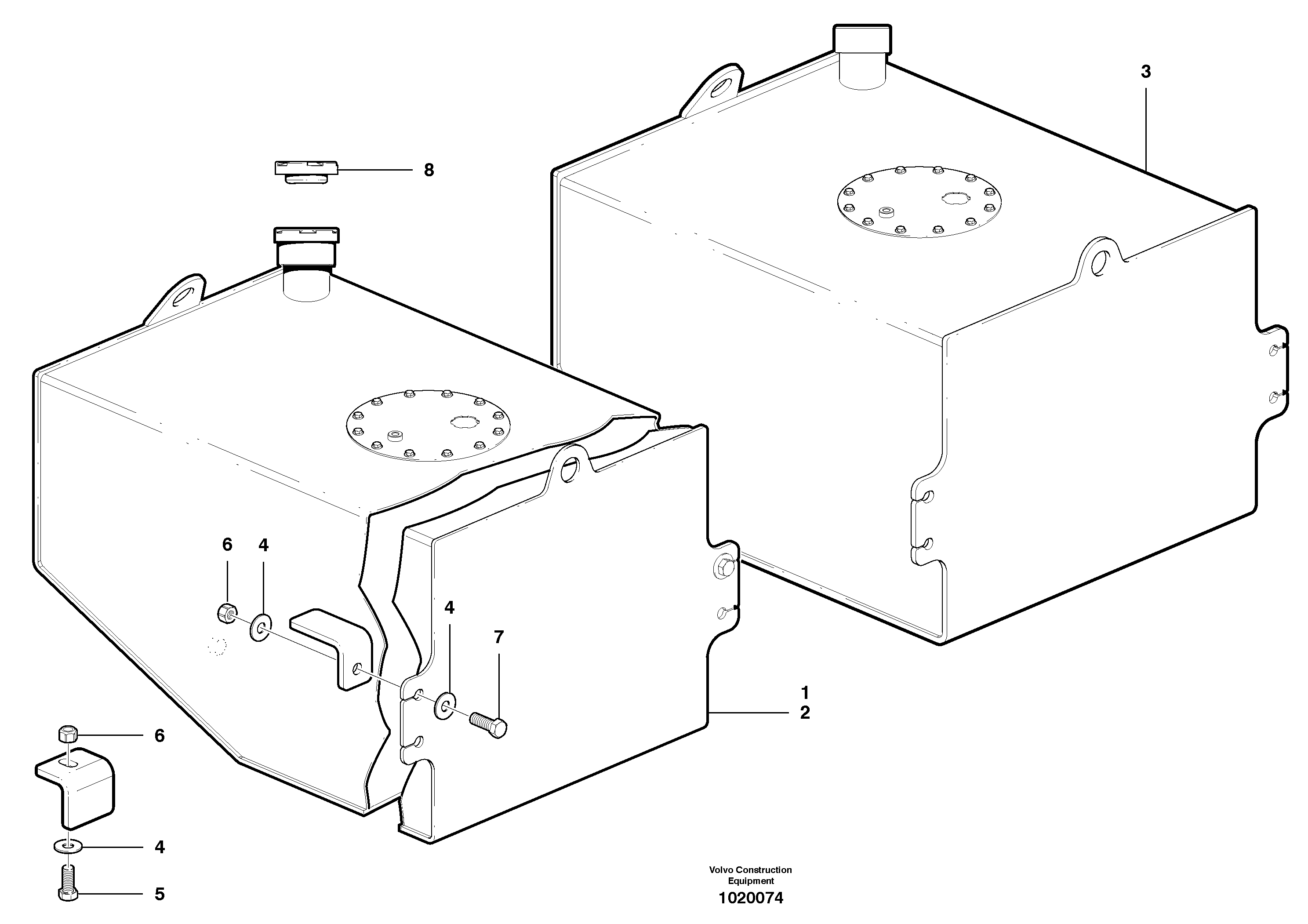 Fuel tank — volvo parts diagram