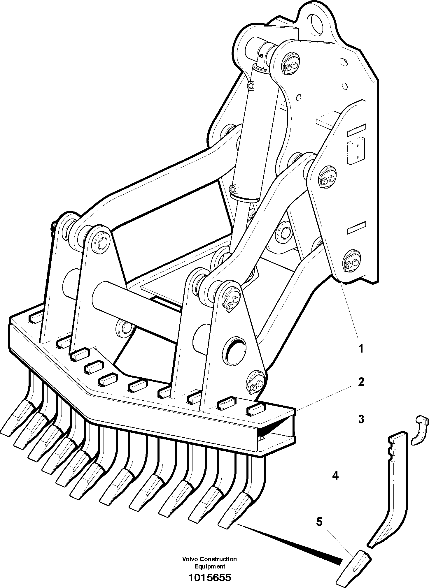 Front Mount Scarifier — volvo parts diagram