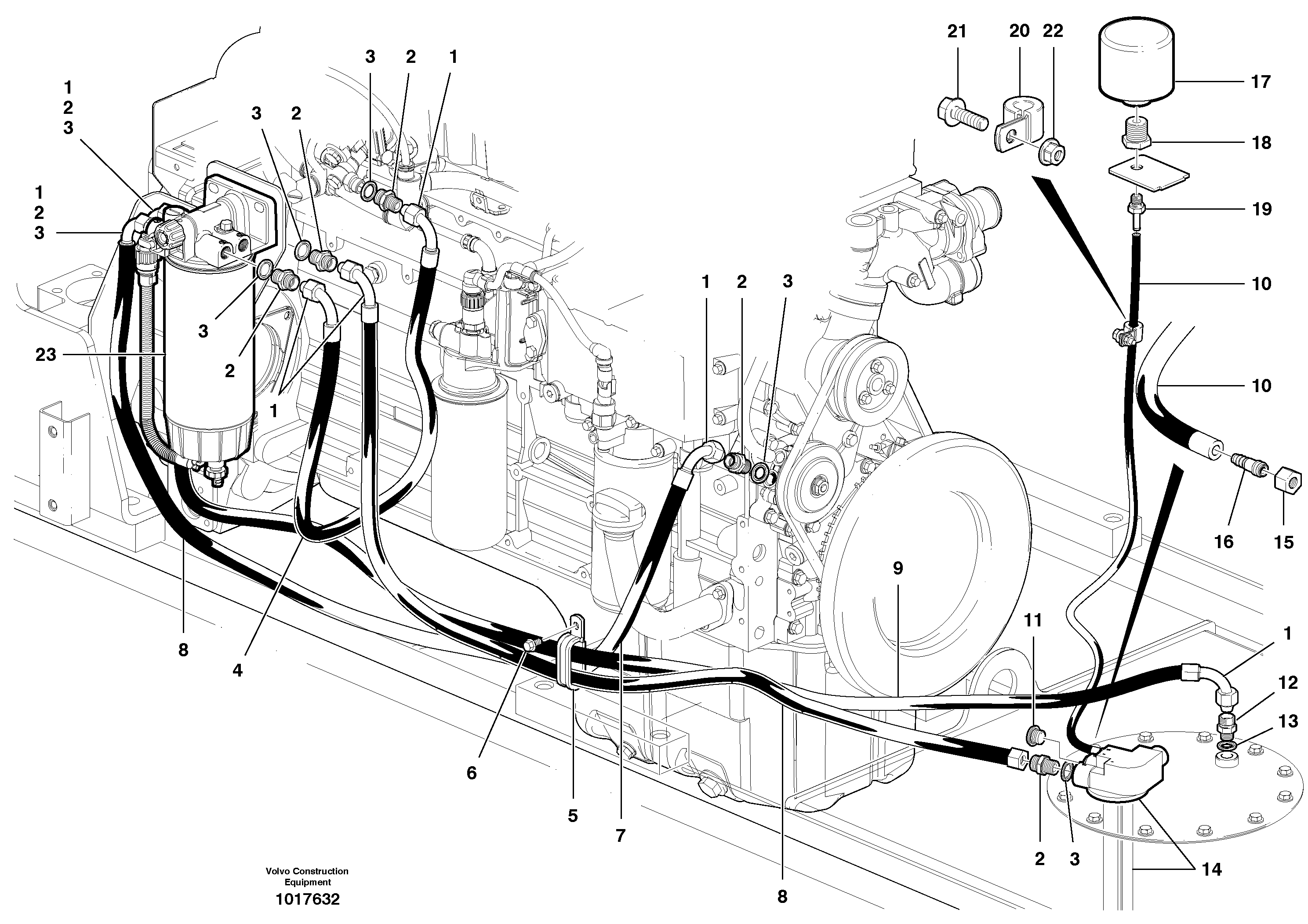 Fuel circuits - D7 — volvo parts diagram