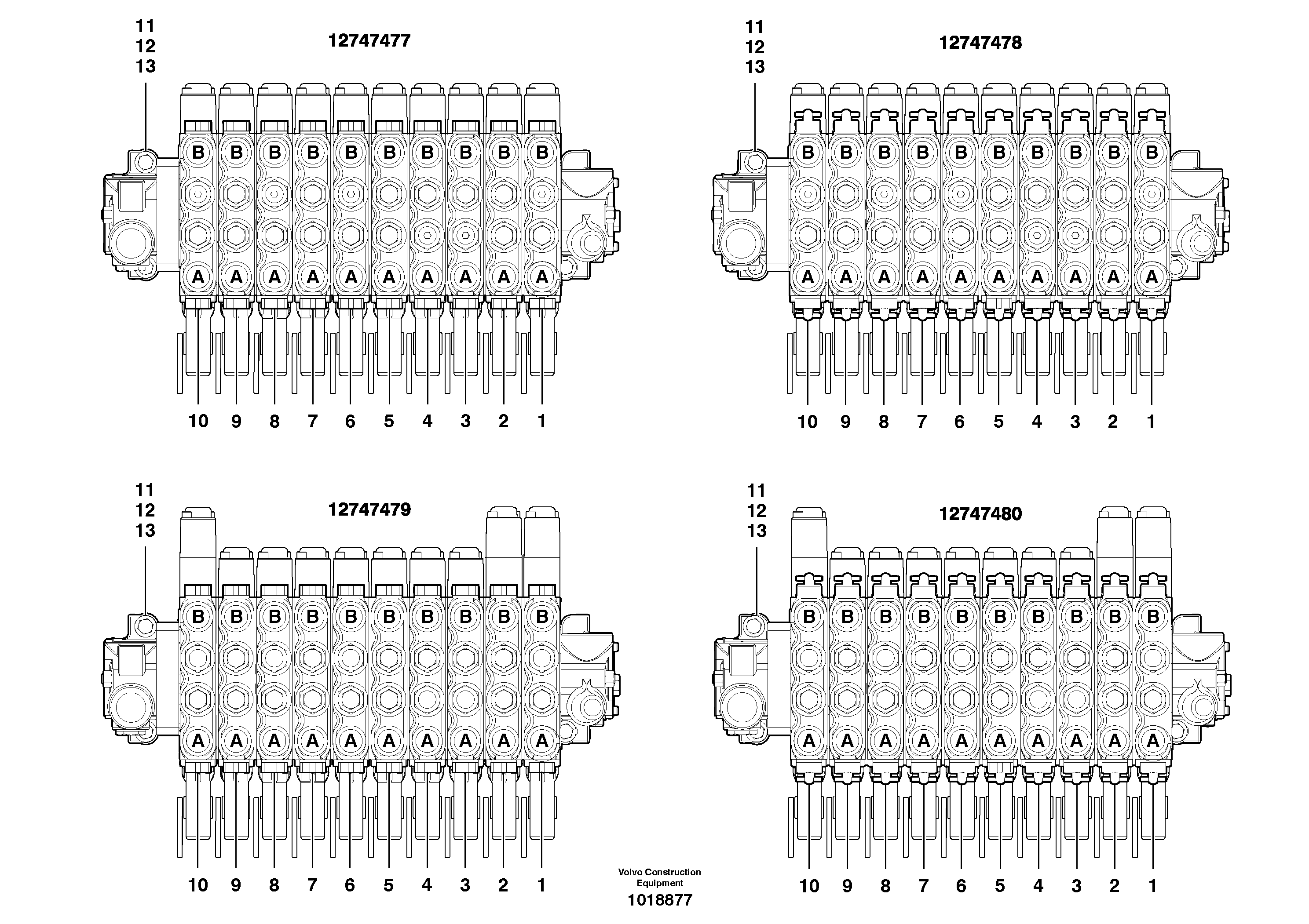 Manifold valve - D9 — volvo parts diagram