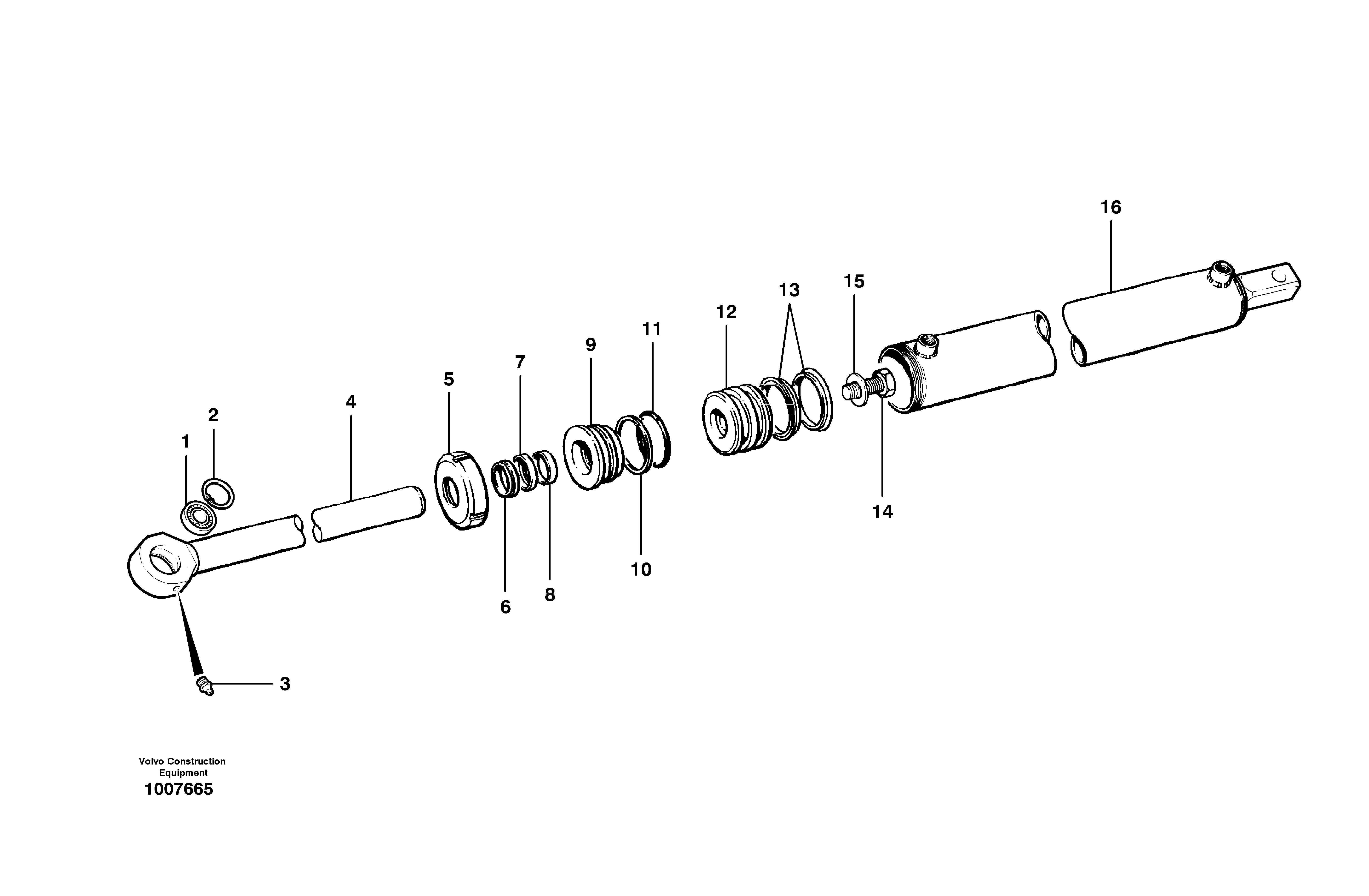 Slide shift cylinder  MODEL G930, G940, G946 — volvo parts diagram