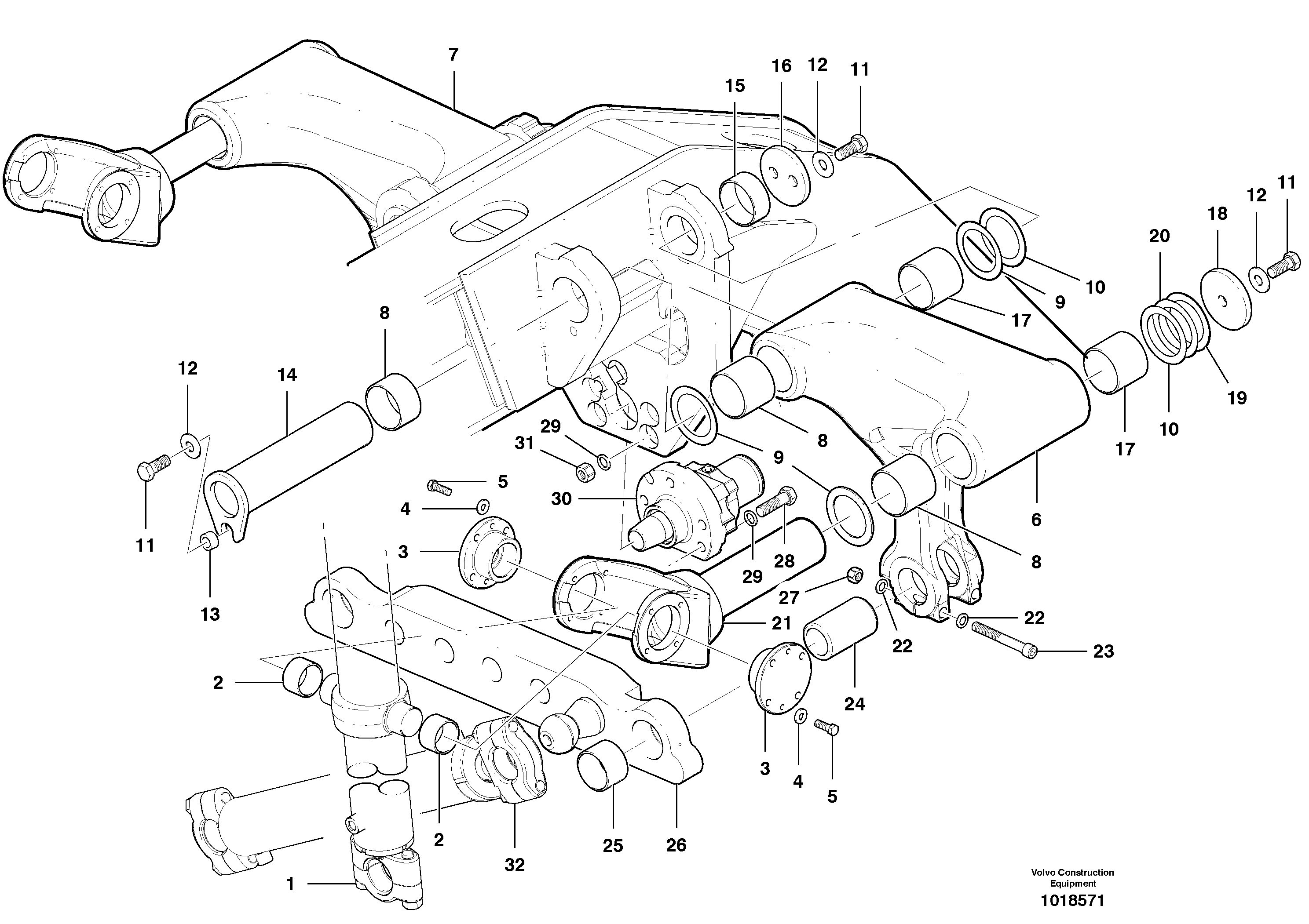 Blade lift — volvo parts diagram