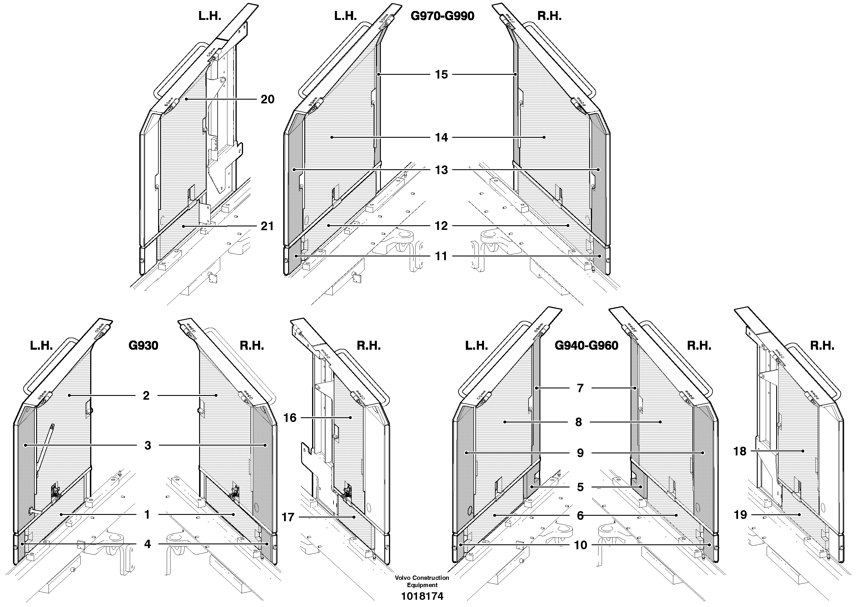 Sound suppression - engine cowl — volvo parts diagram
