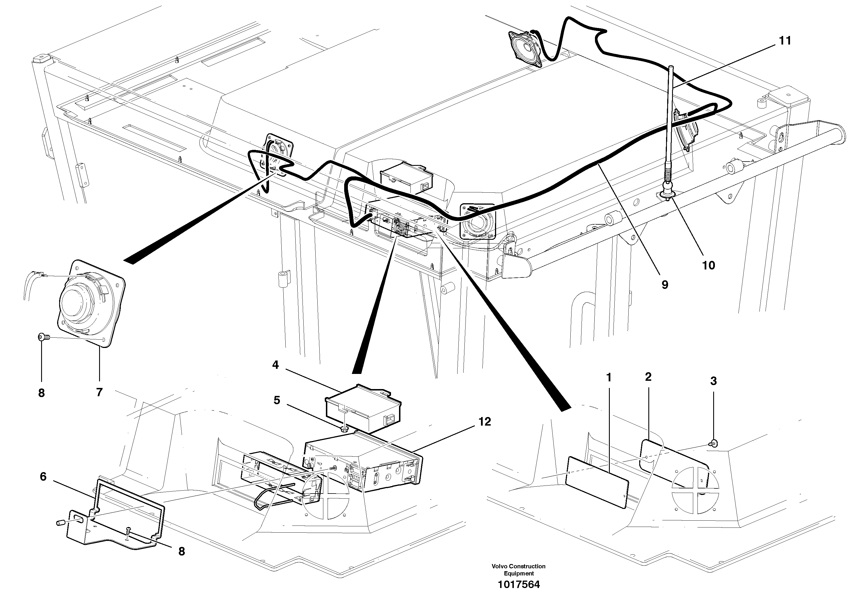 Radio, Cassett, CD Player — volvo parts diagram