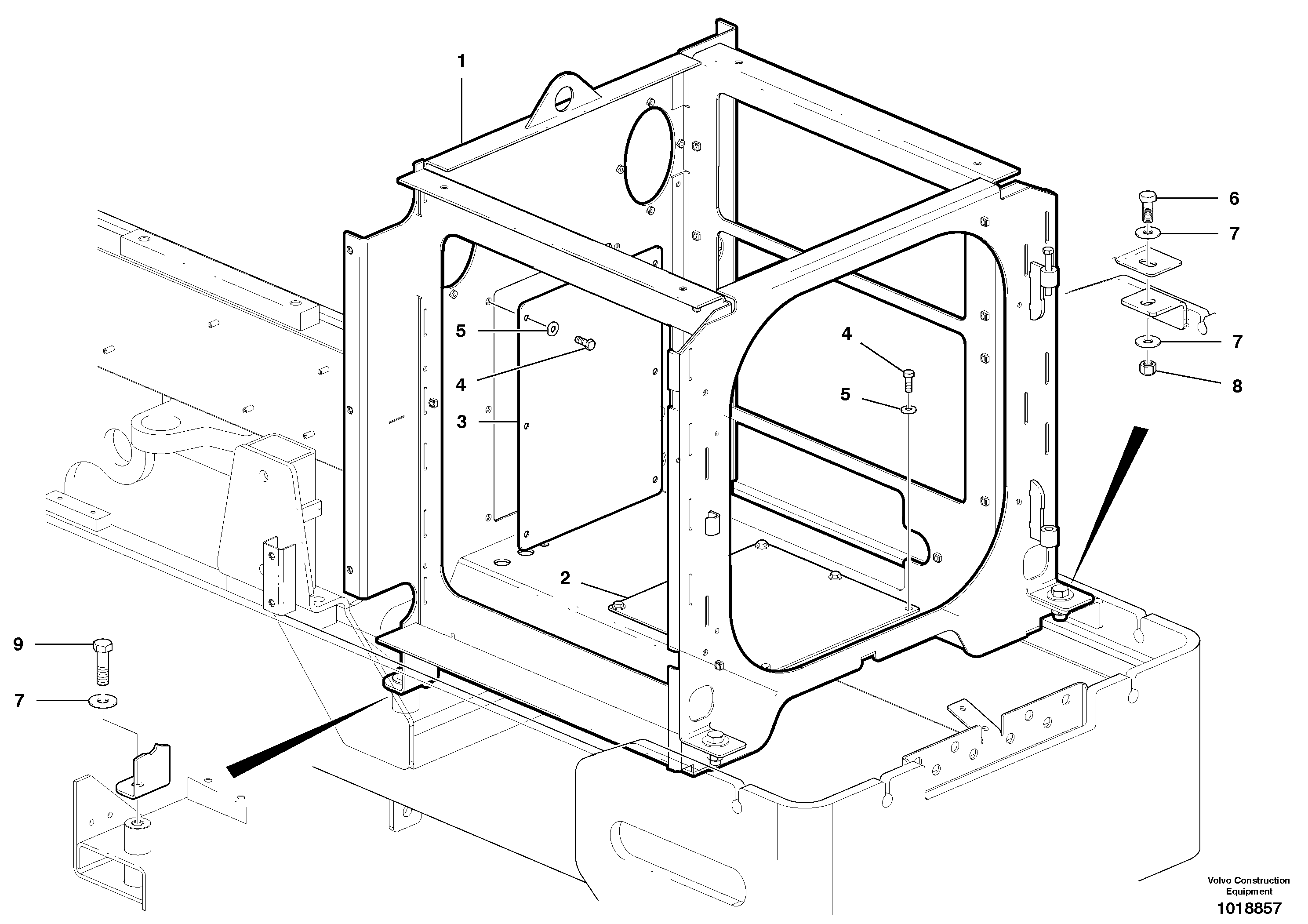 Radiator Housing - D9 — volvo parts diagram