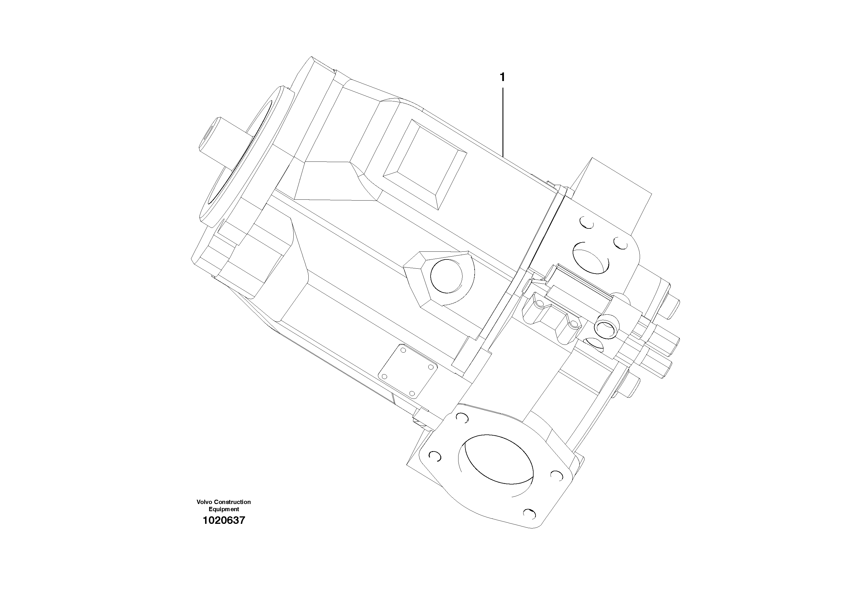 Steering and implement pump — volvo parts diagram