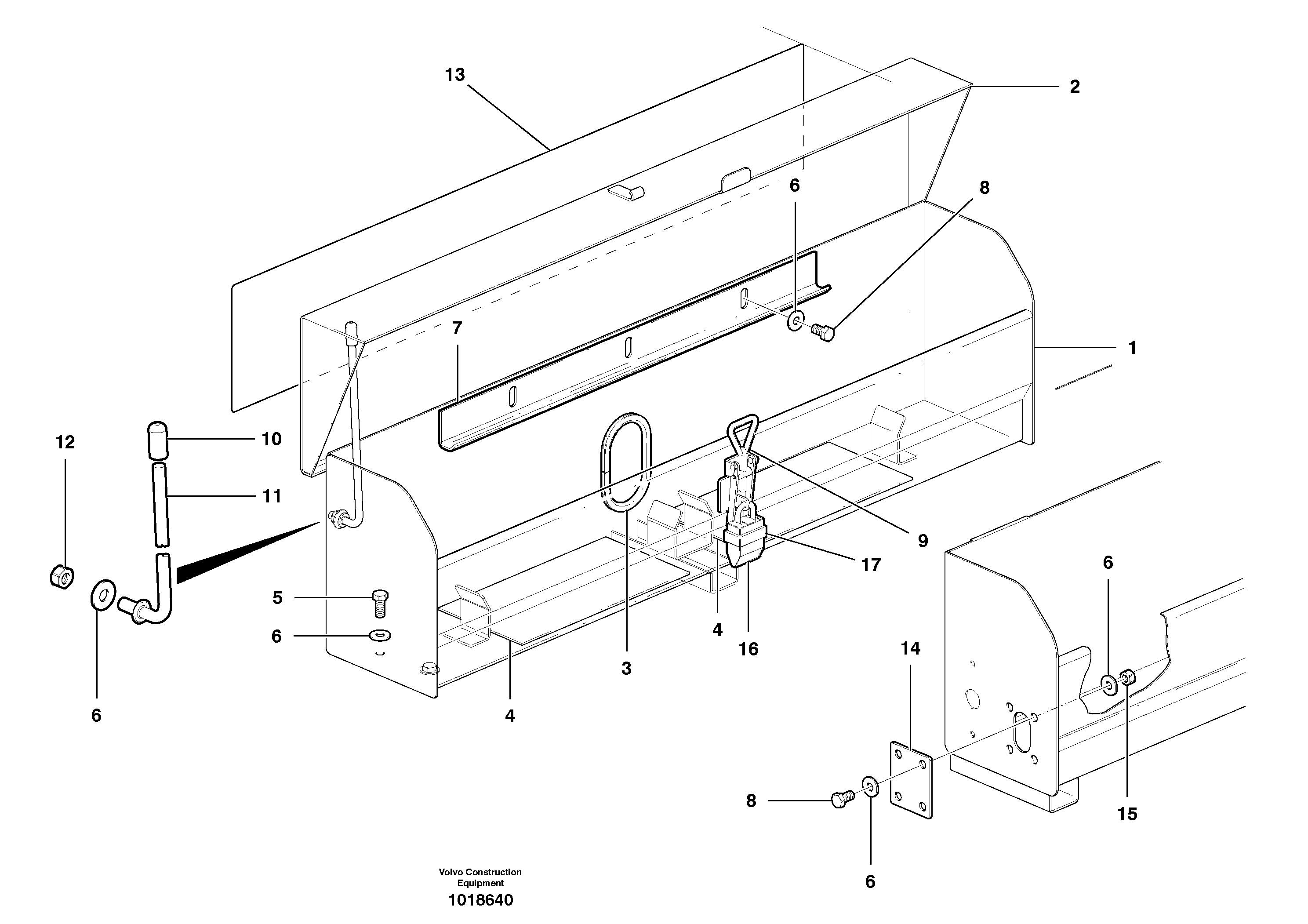 Battery box — volvo parts diagram