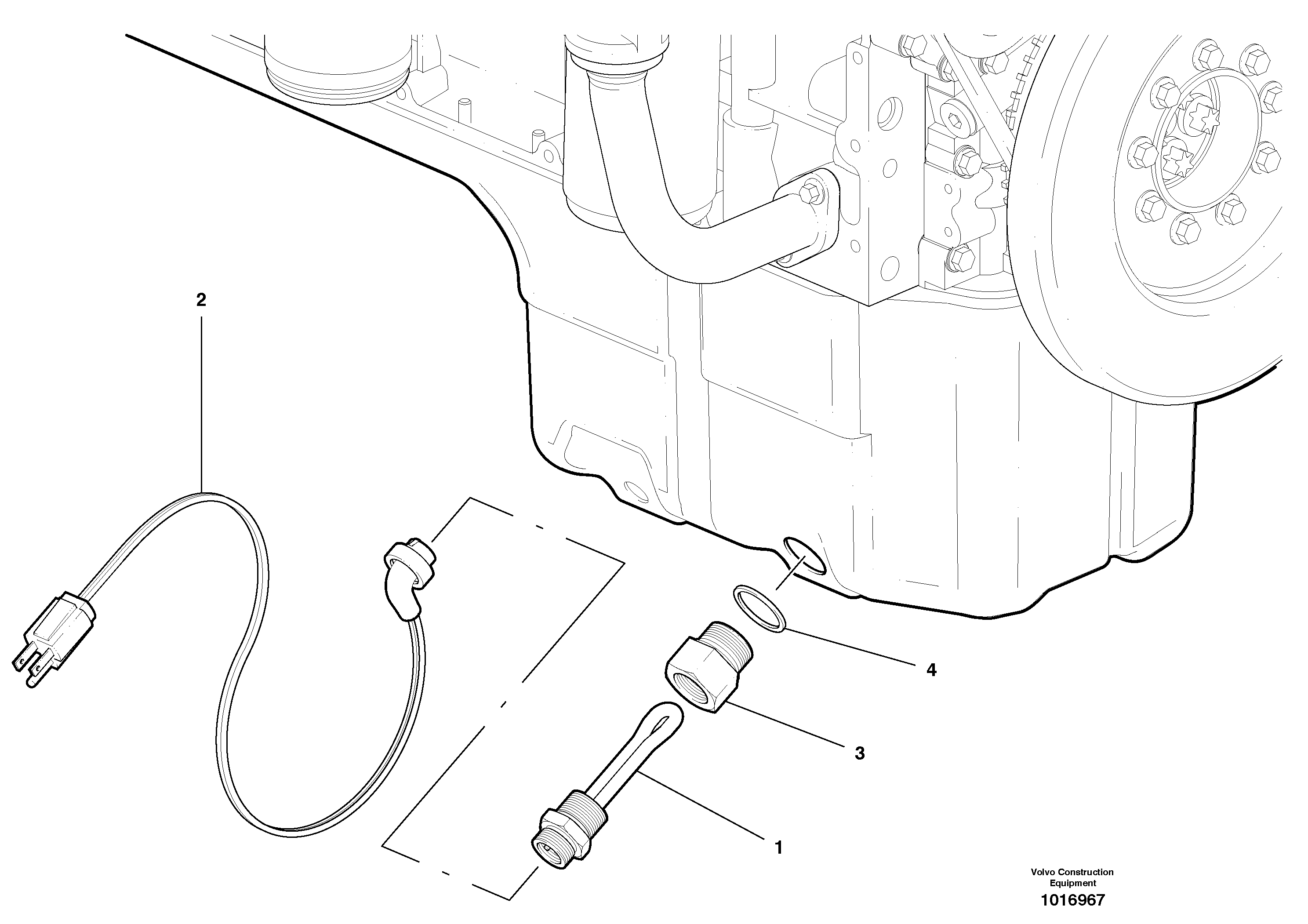 Oil Sump Heater - D7 — volvo parts diagram