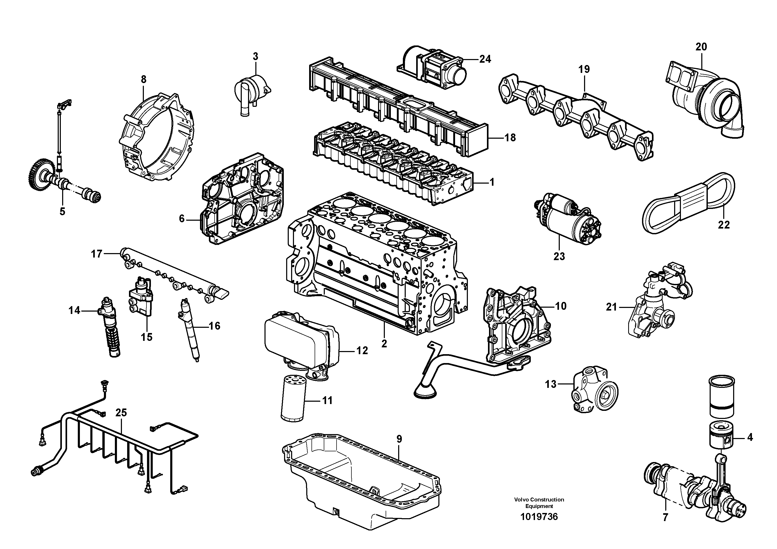 Engine - D7 — volvo parts diagram