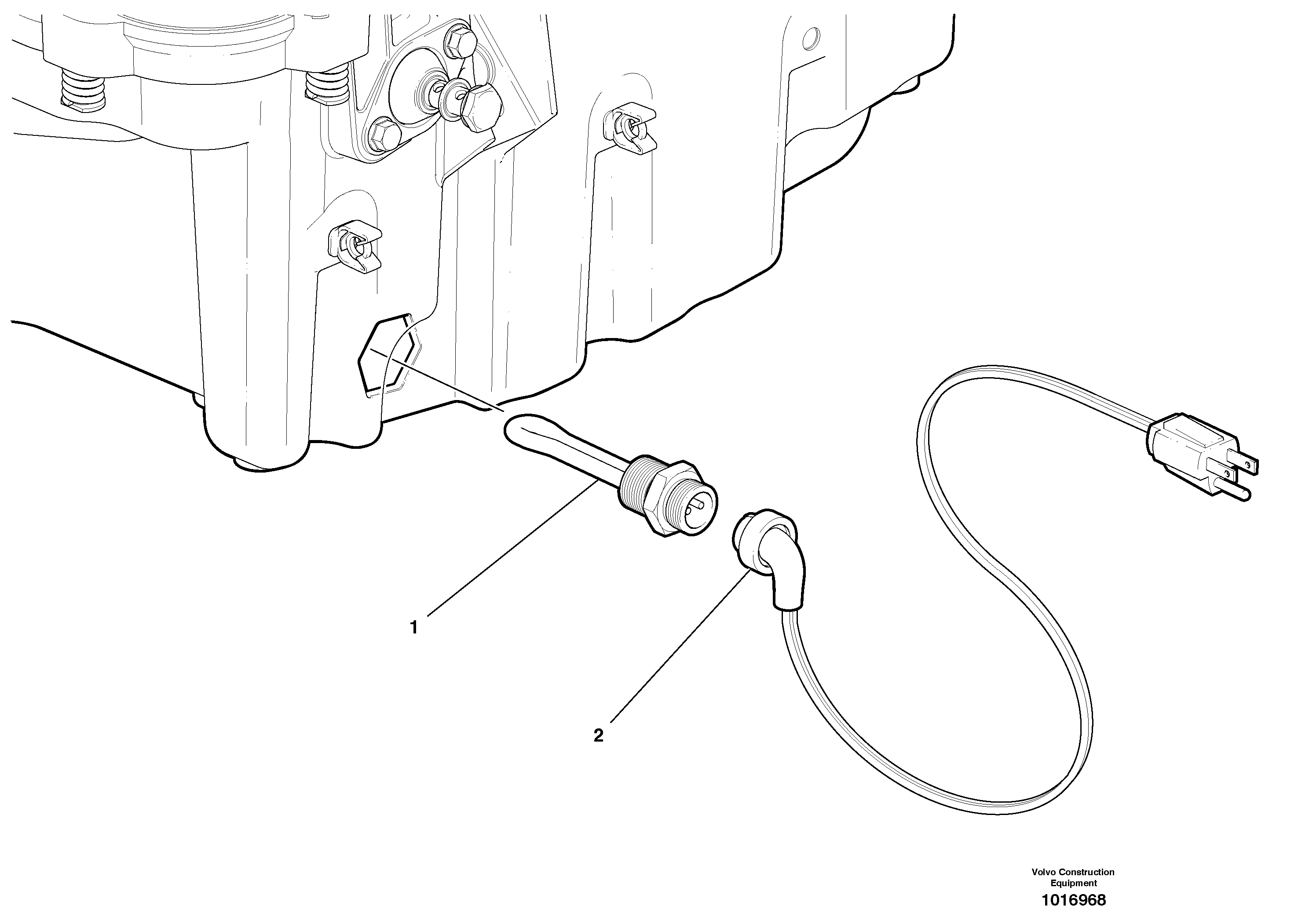 Oil Sump Heater - D9 — volvo parts diagram