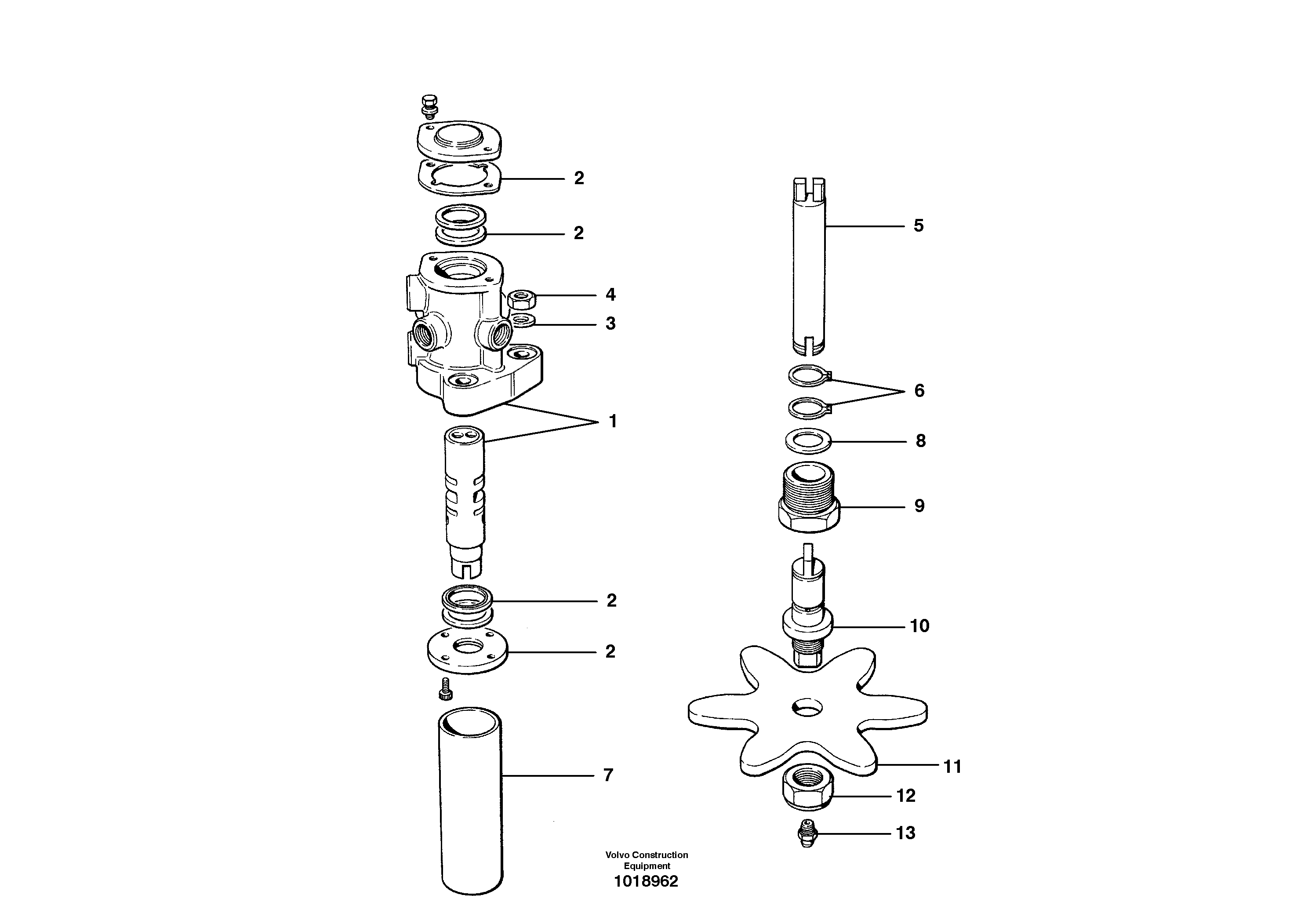 Circle turn valve — volvo parts diagram