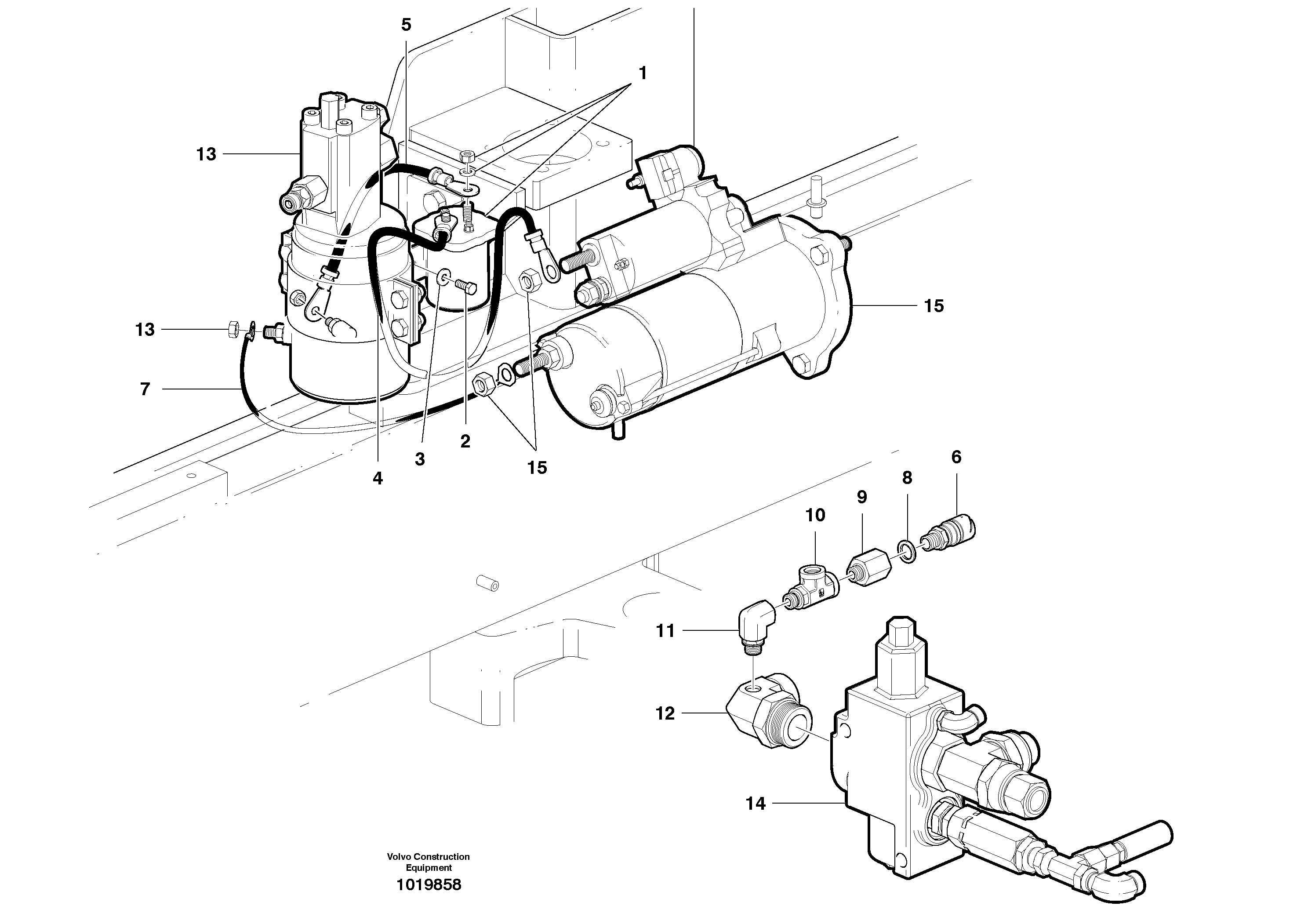 Cable harness, secondary steering system. — volvo parts diagram