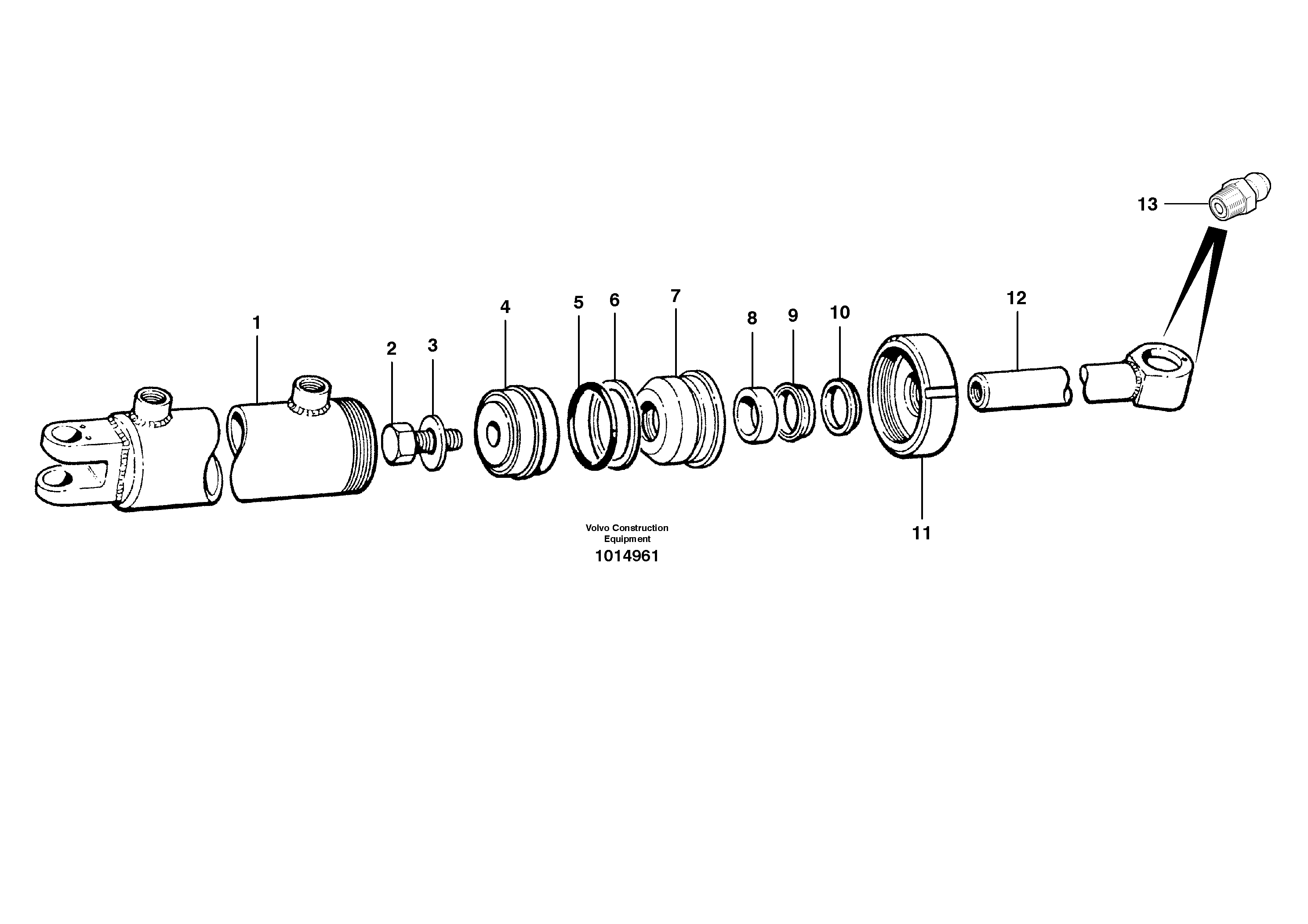 Circle turn cylinders  MODEL G990 — volvo parts diagram