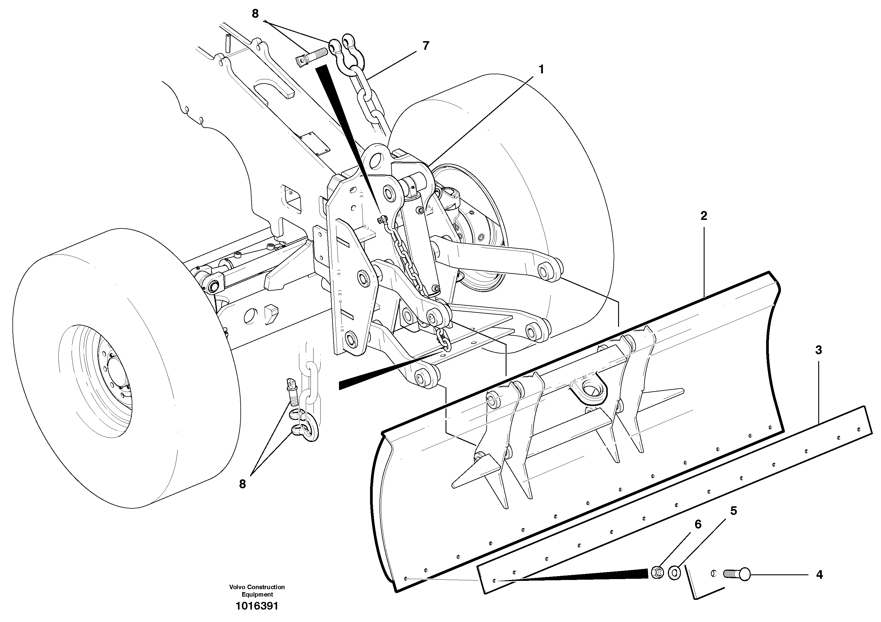 Dozer Blade Assembly — volvo parts diagram