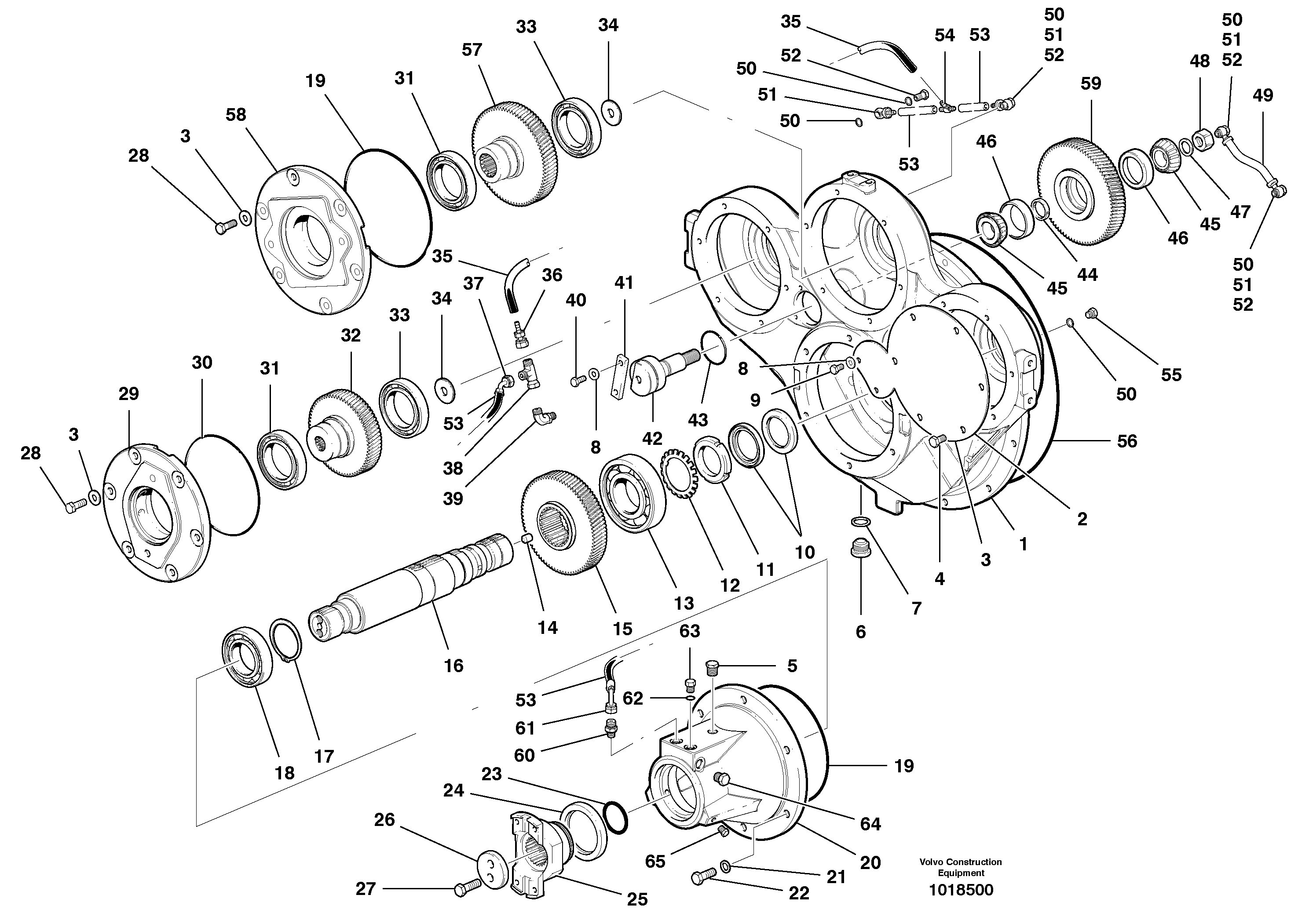 Pump Drive - G940, G960, G970, G990 — volvo parts diagram
