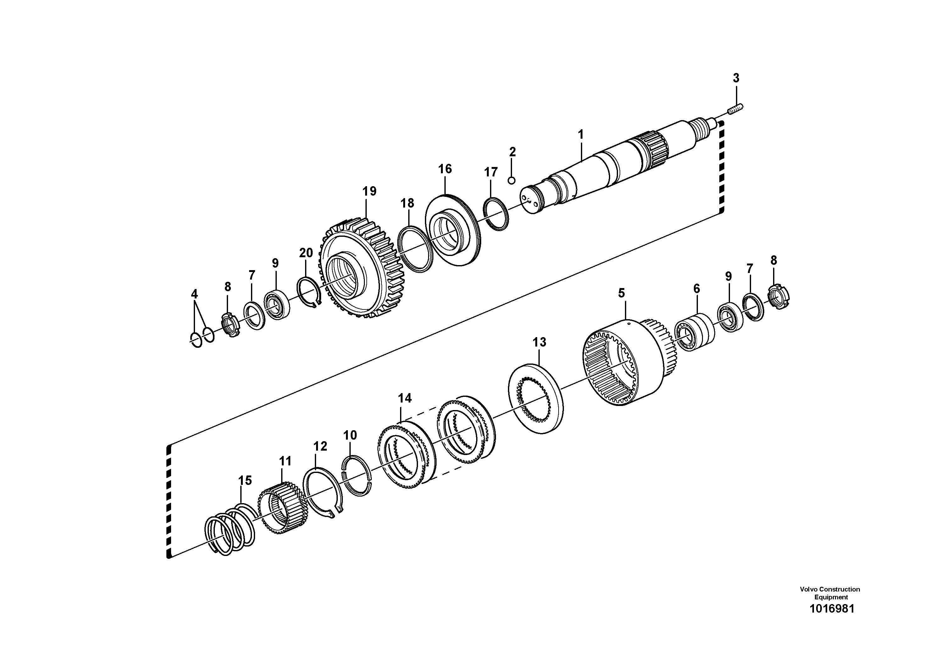 Hydraulic connection, Reverse — volvo parts diagram