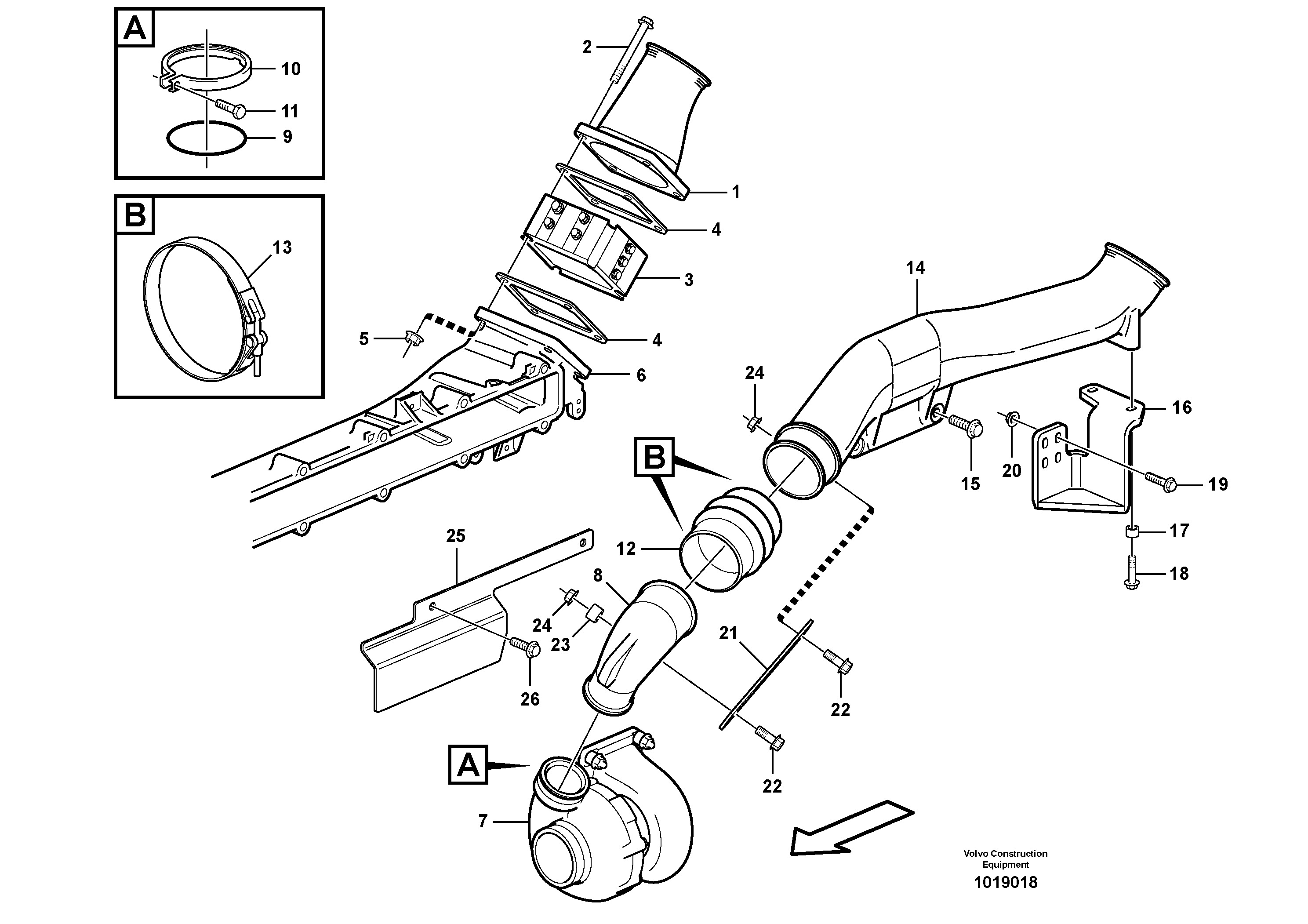 Intercooler - D9 — volvo parts diagram