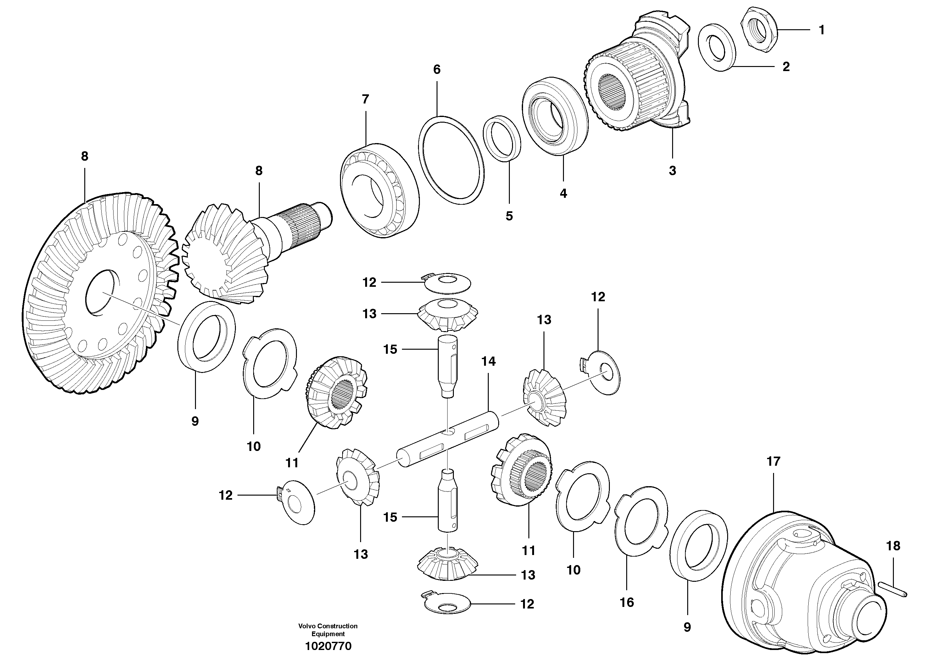 Final Drive  G930-G960 — volvo parts diagram