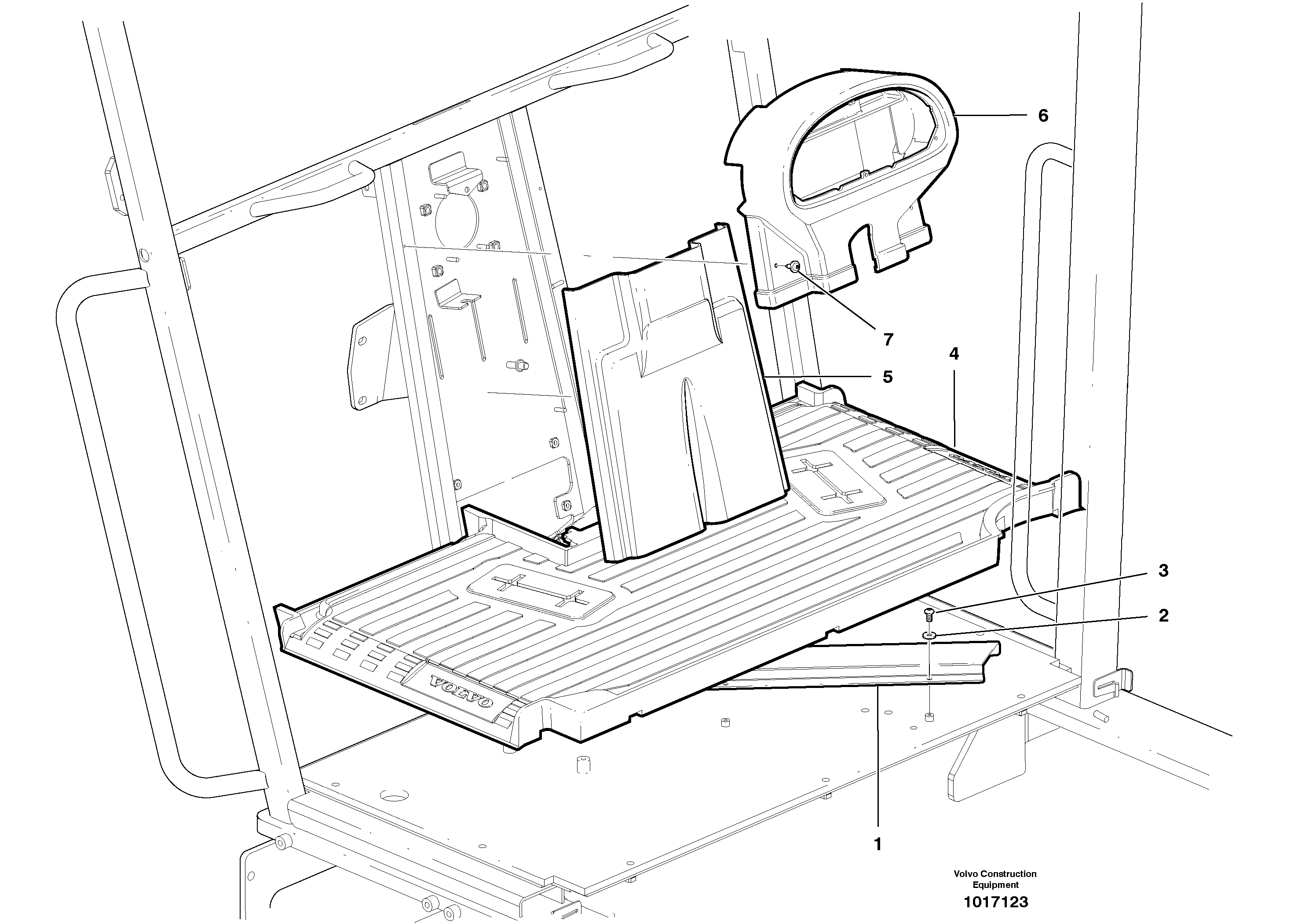 Floor Mat and Front Cab Plastic — volvo parts diagram