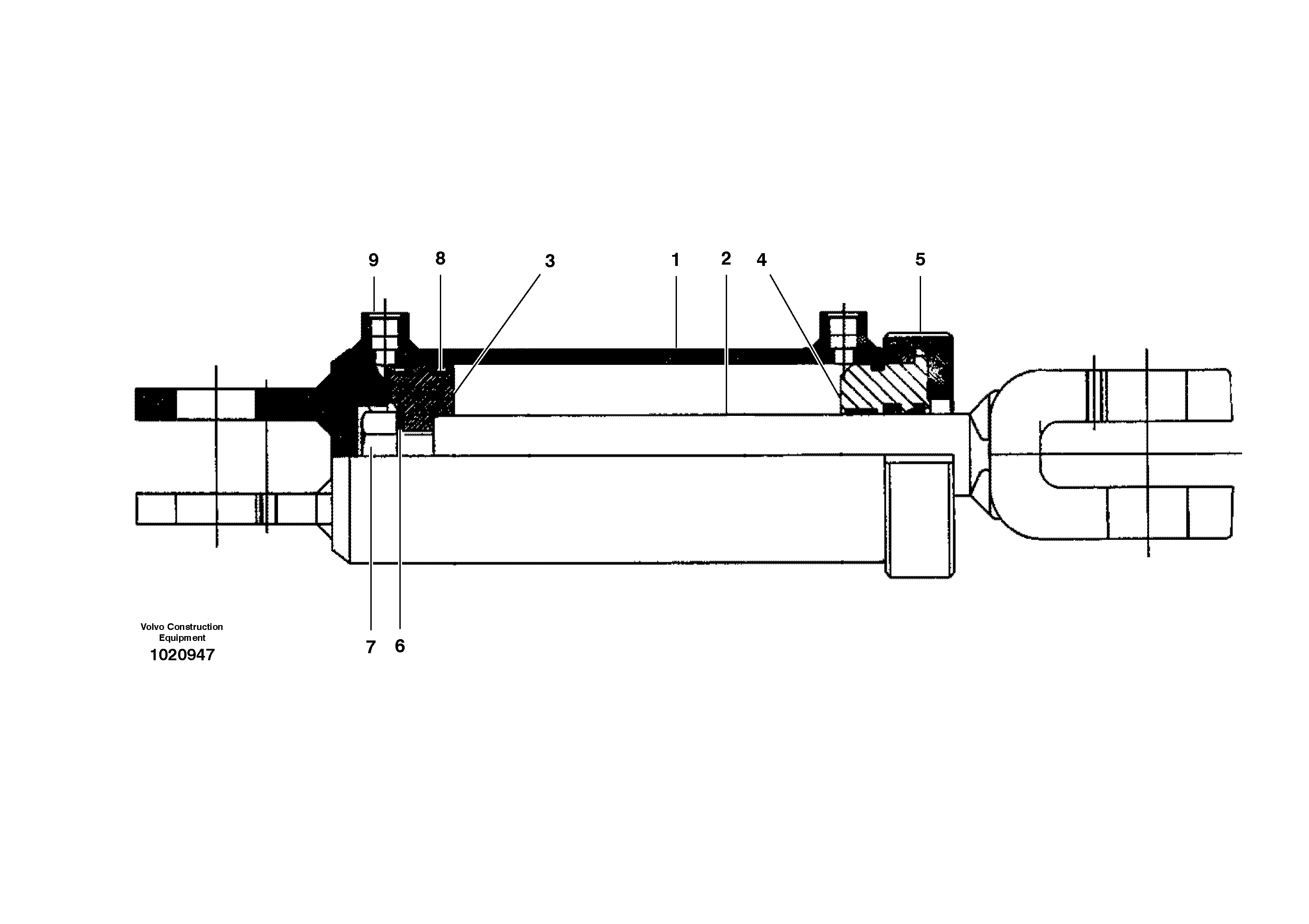Articulation cylinders — volvo parts diagram