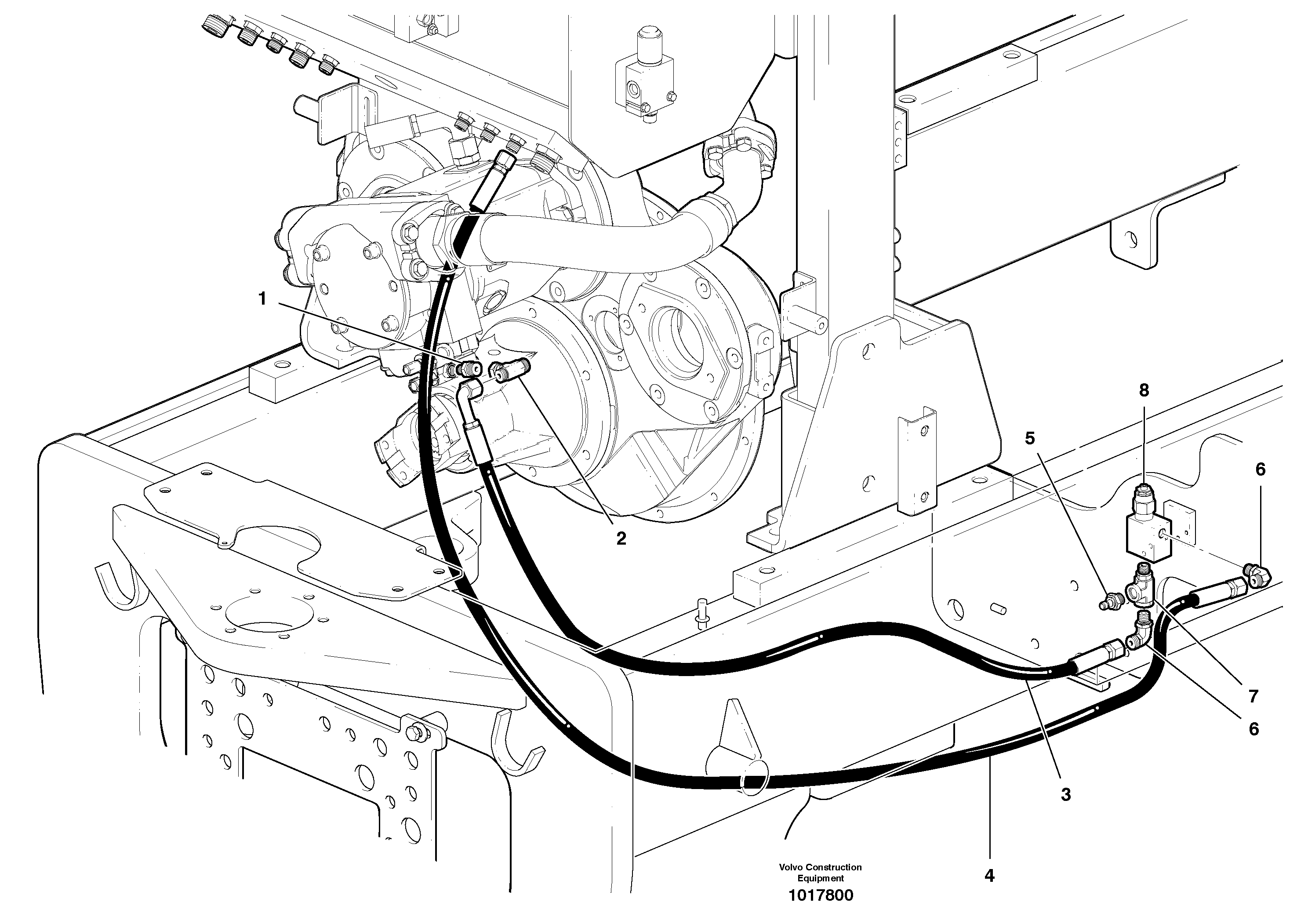 Load sense relief valve plumbing — volvo parts diagram
