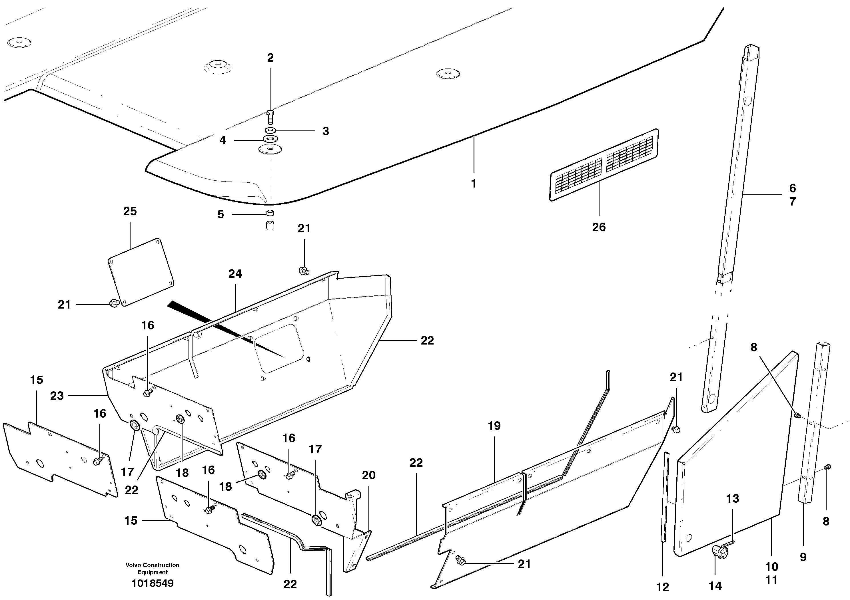 Cab Exterior Trim — volvo parts diagram