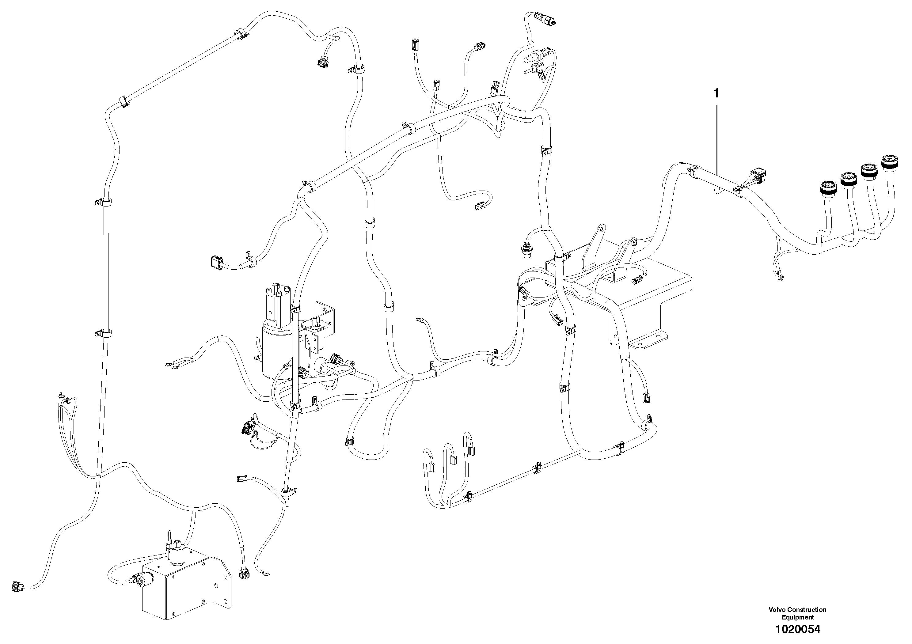 Cable harnesses, rear — volvo parts diagram