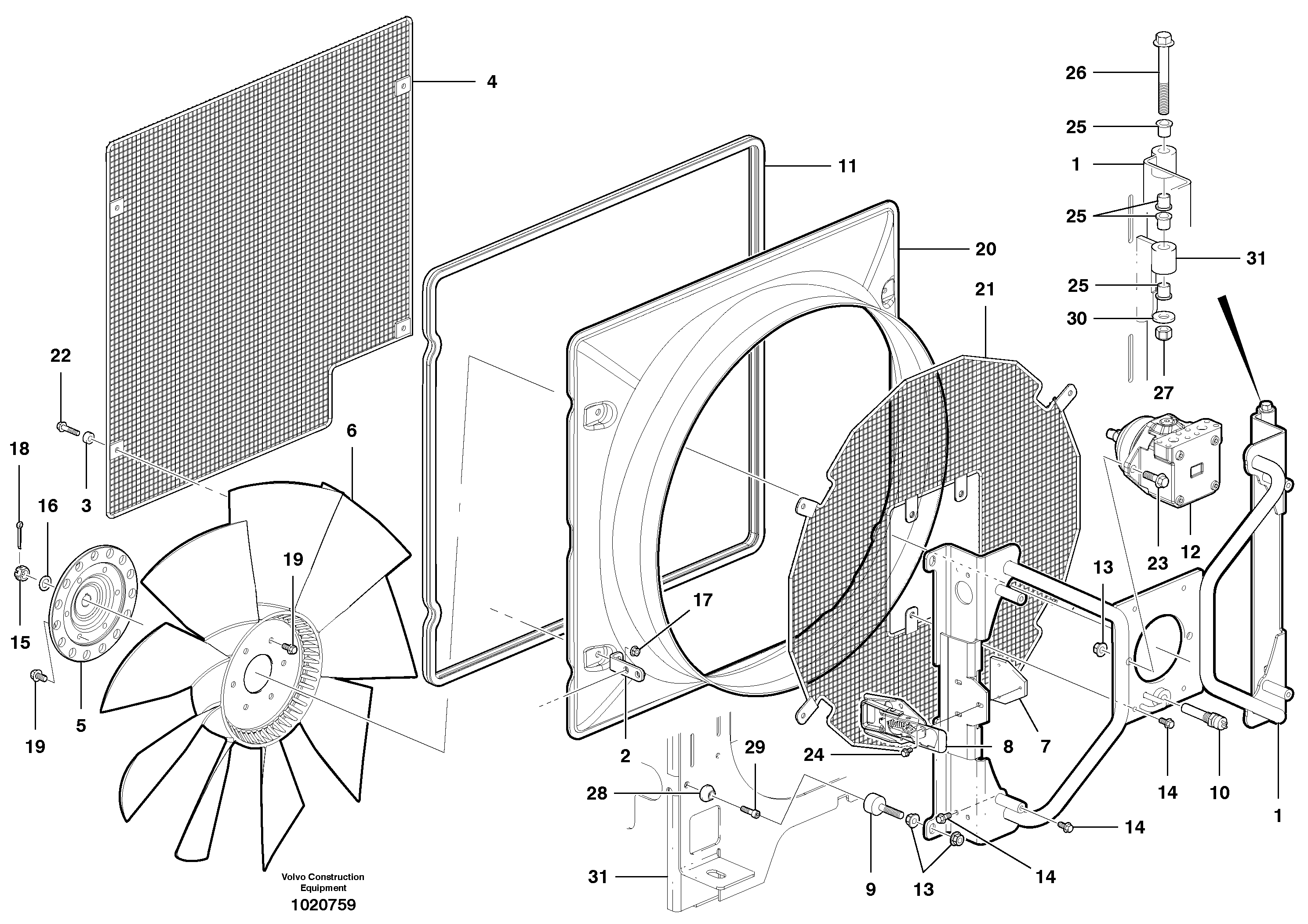 Fan housing — volvo parts diagram