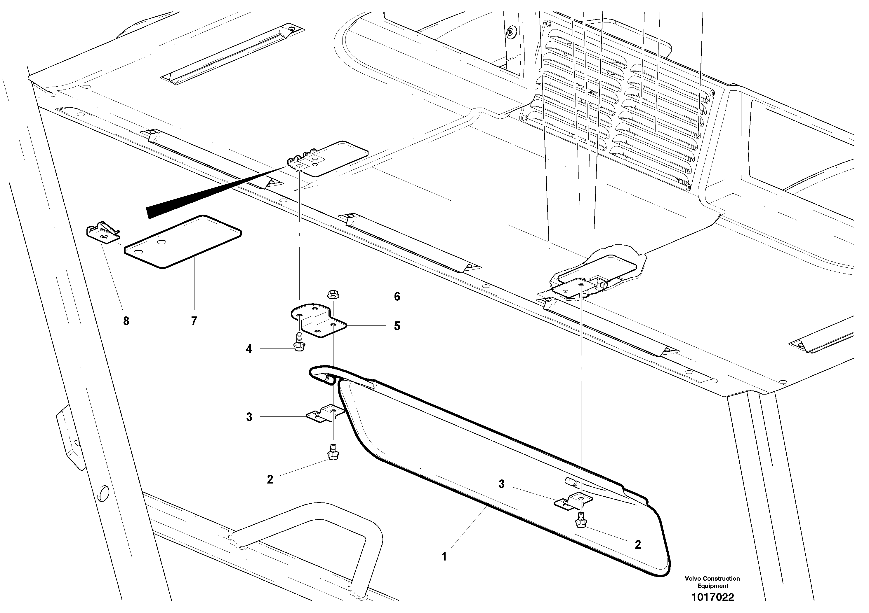 Sun Visor Assembly — volvo parts diagram