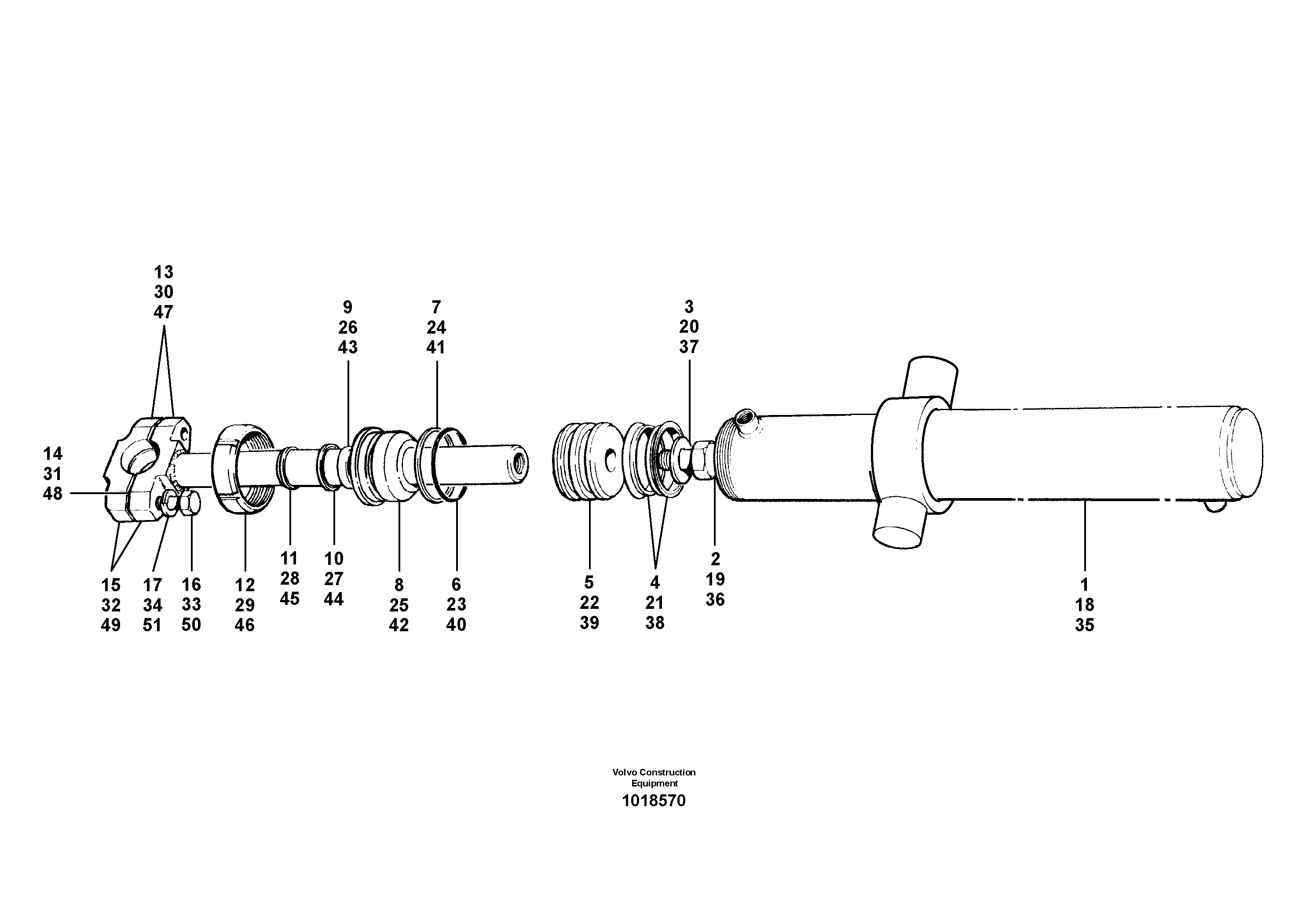Blade lift cylinders — volvo parts diagram
