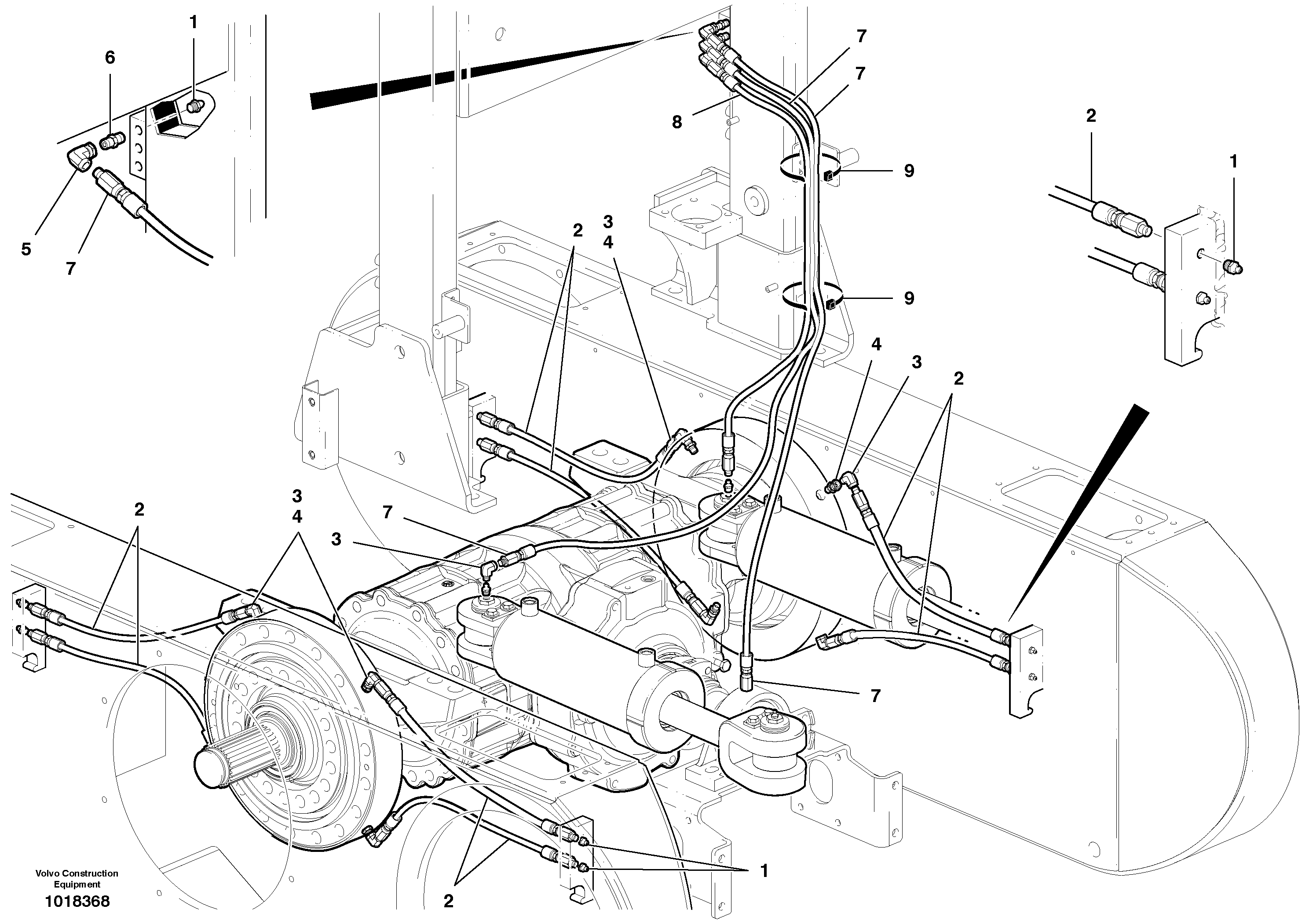 Remote greasing — volvo parts diagram