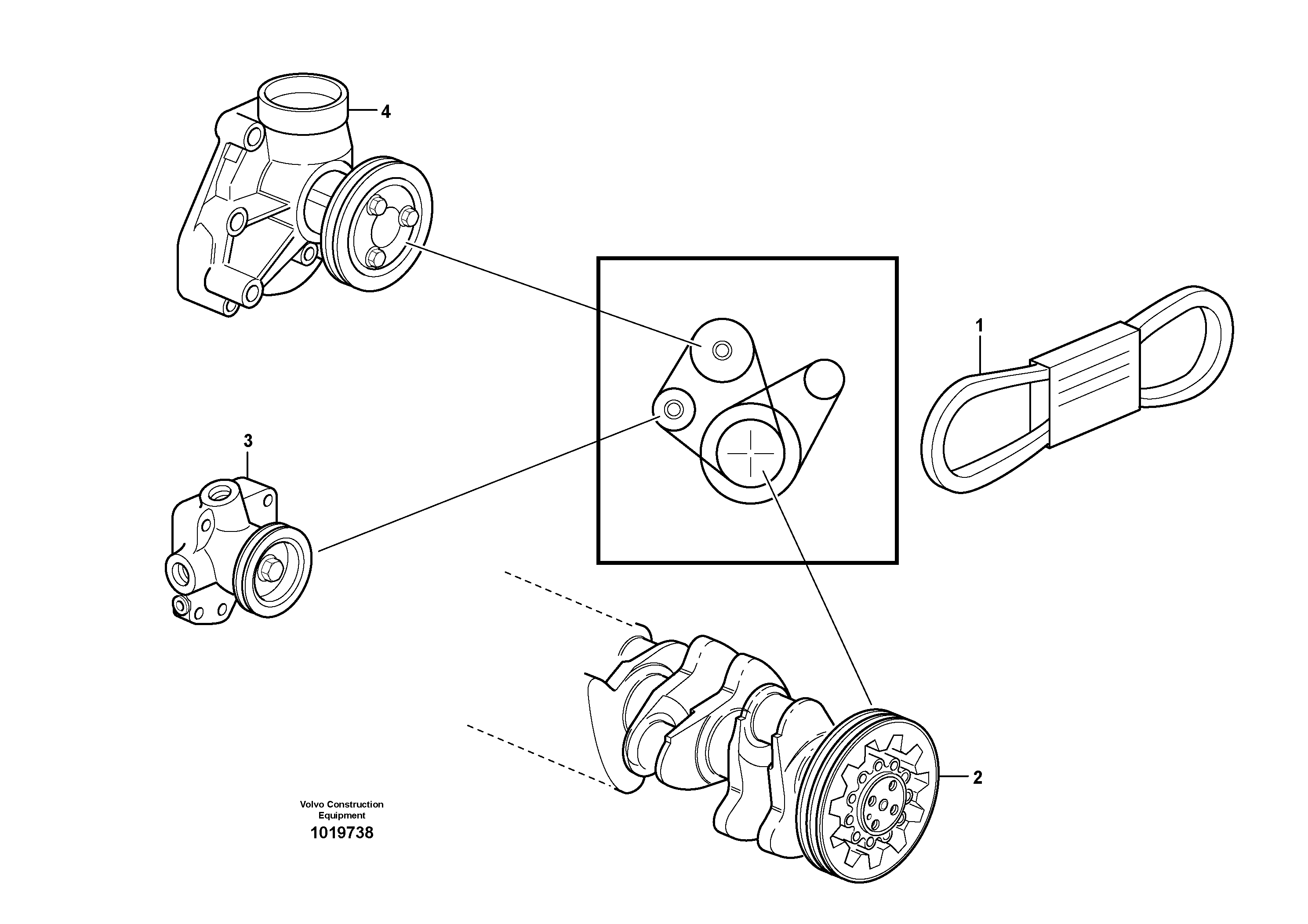 Belt transmission - D7 — volvo parts diagram