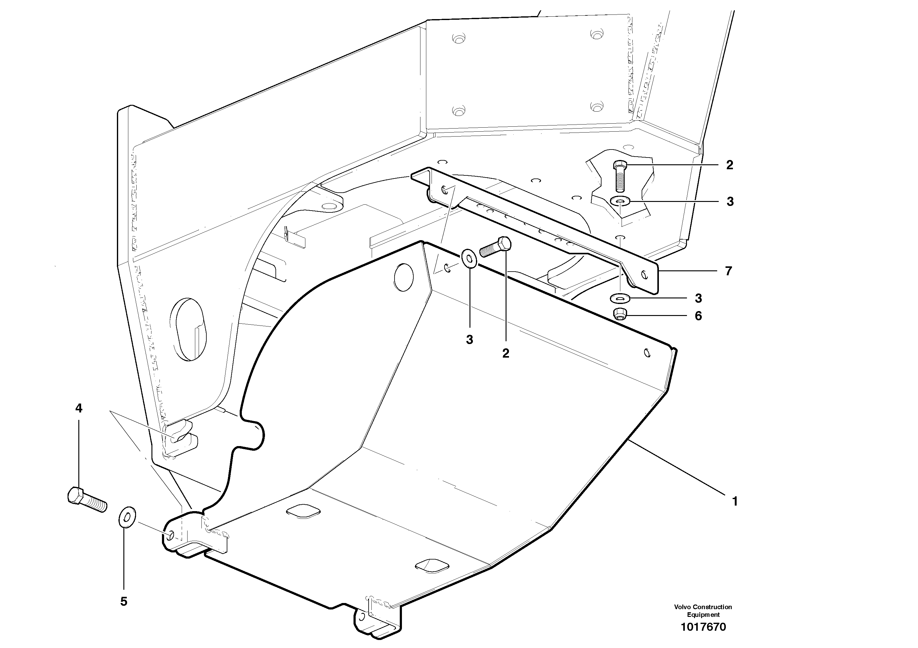 Transmission guard — volvo parts diagram