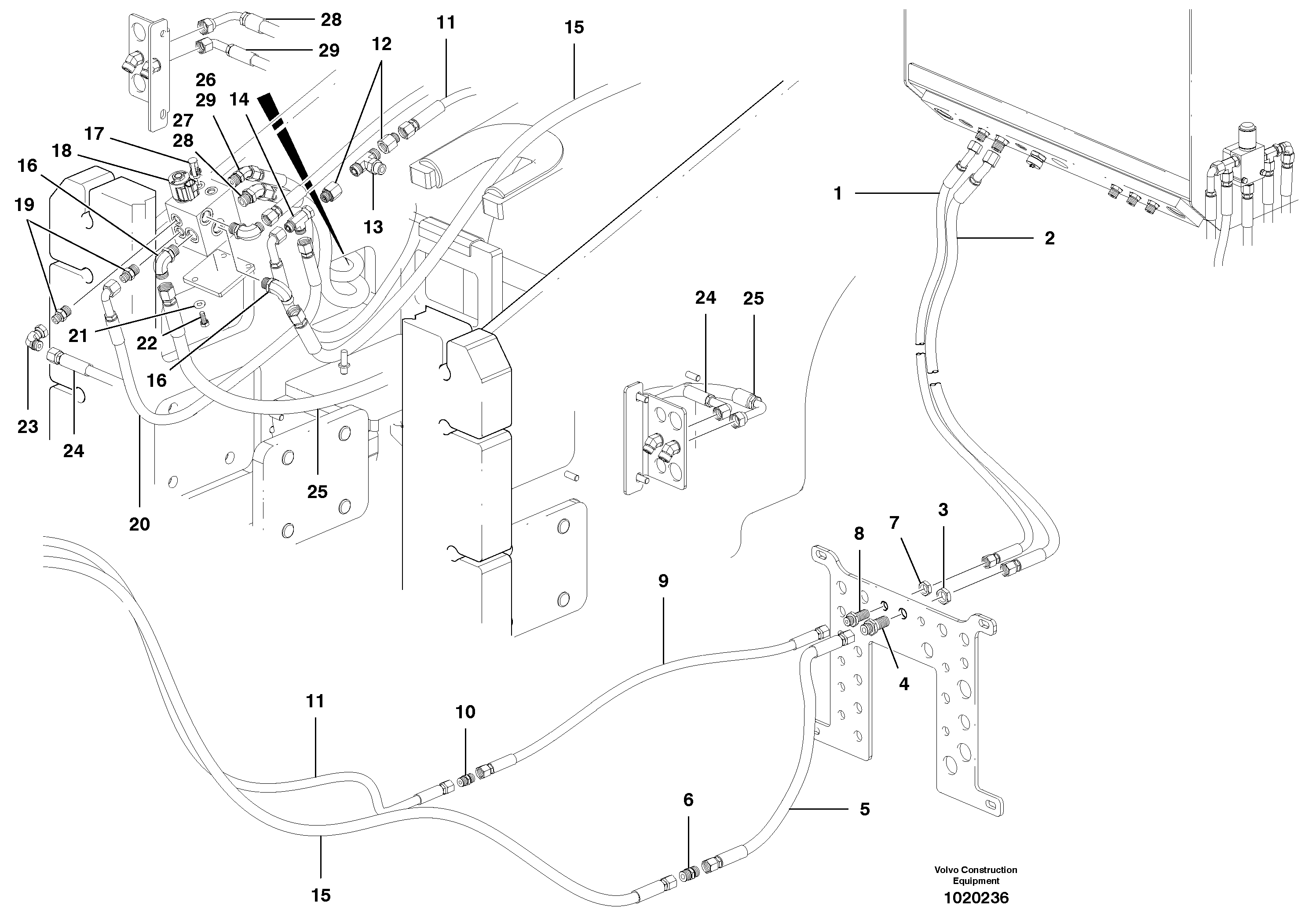 Two Speed Valve Hydraulic Circuit - A W D — volvo parts diagram