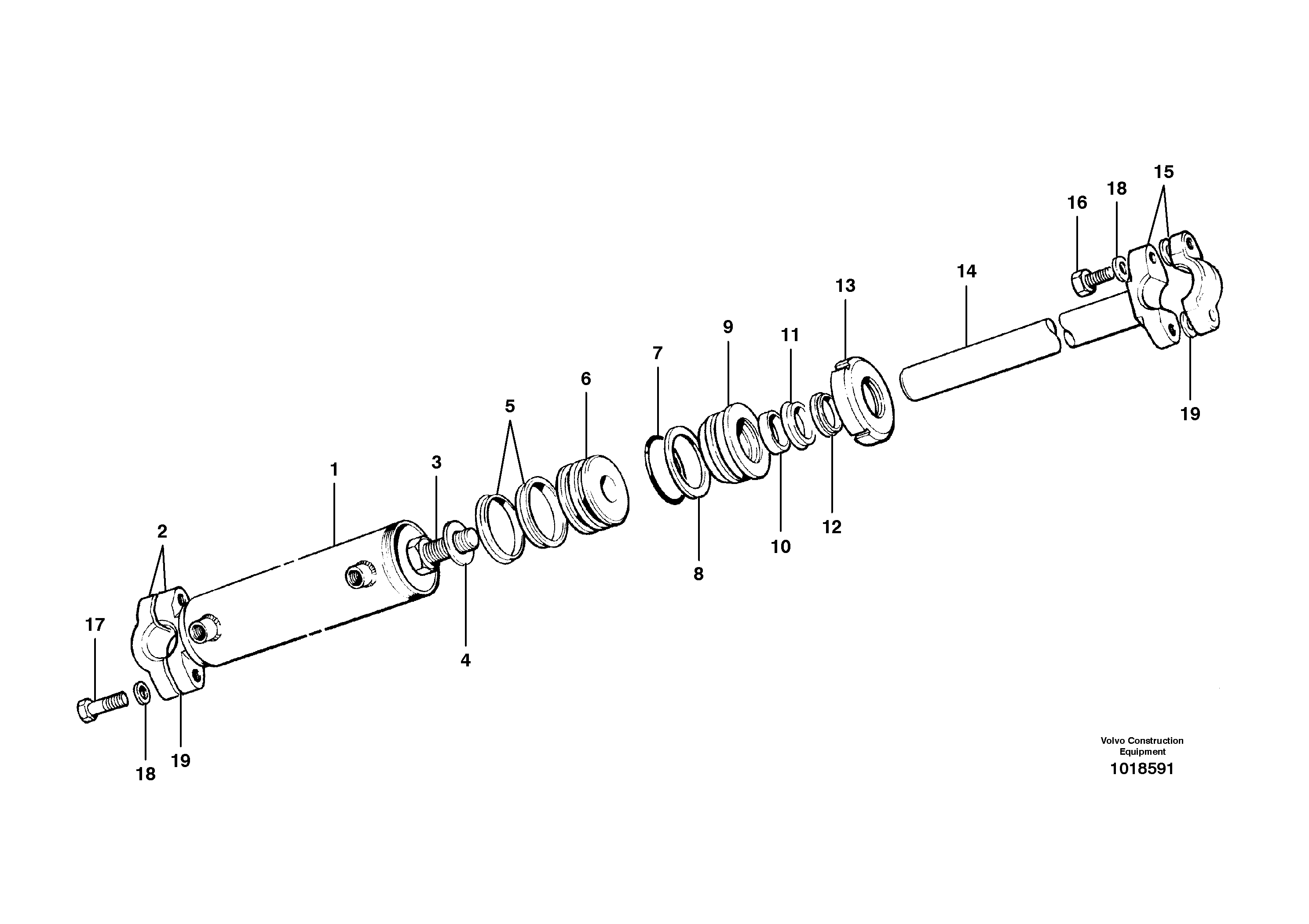 Circle shift cylinder — volvo parts diagram