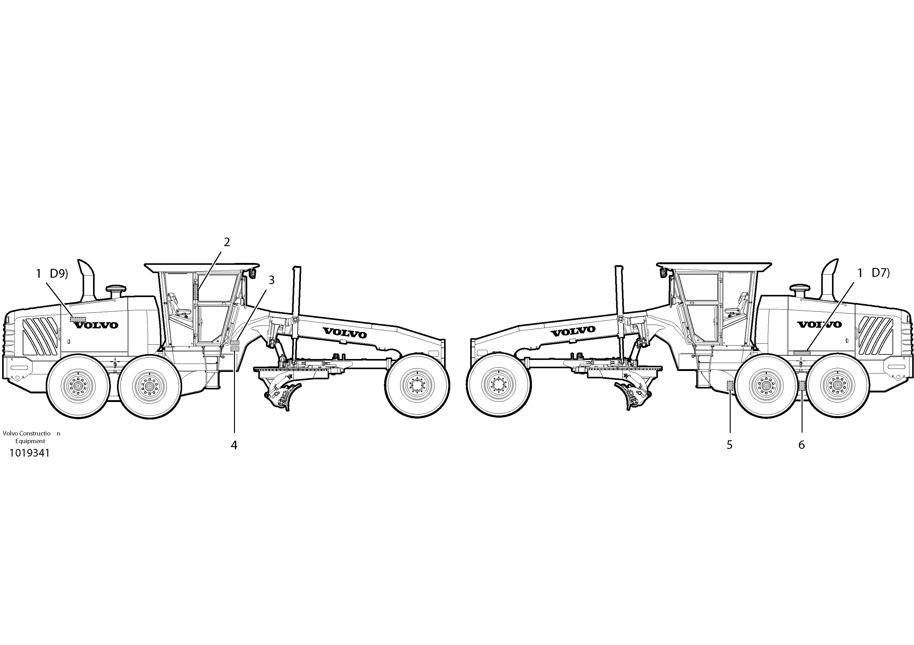 Product sign plate — volvo parts diagram