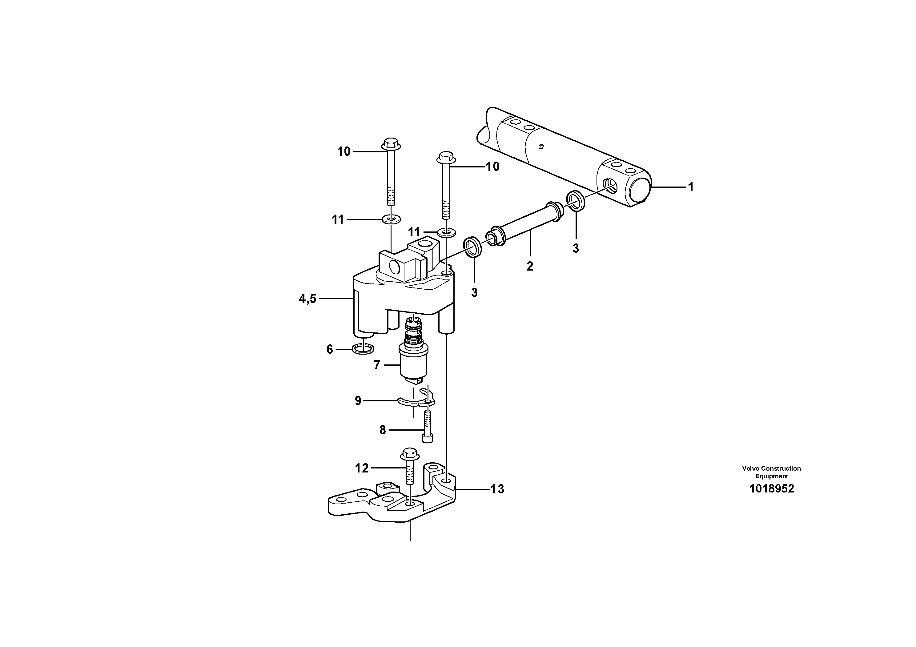 Valve mechanism - control valve - D9 — volvo parts diagram