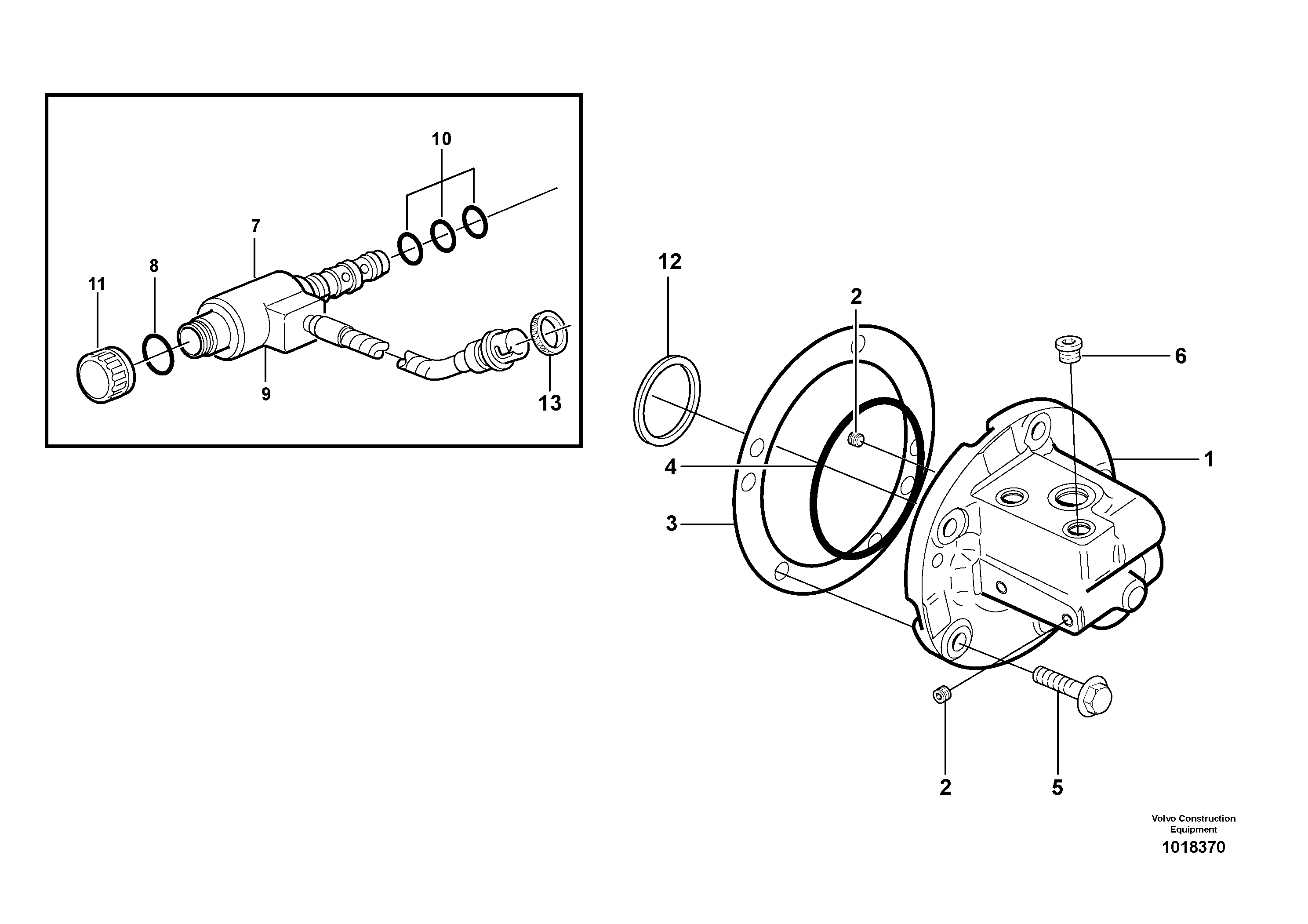 Oil distributor — volvo parts diagram