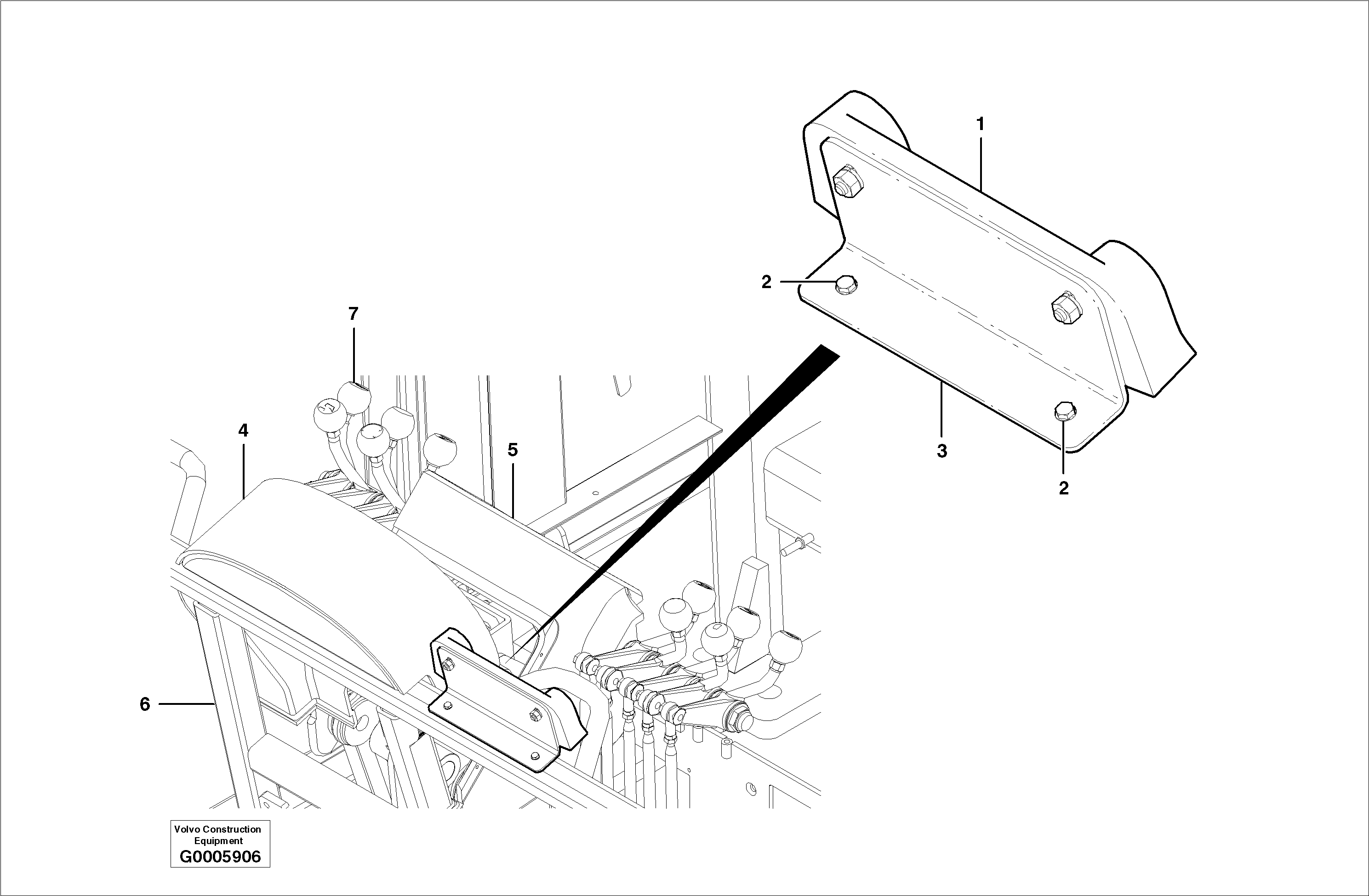 Angle meter installation — volvo parts diagram