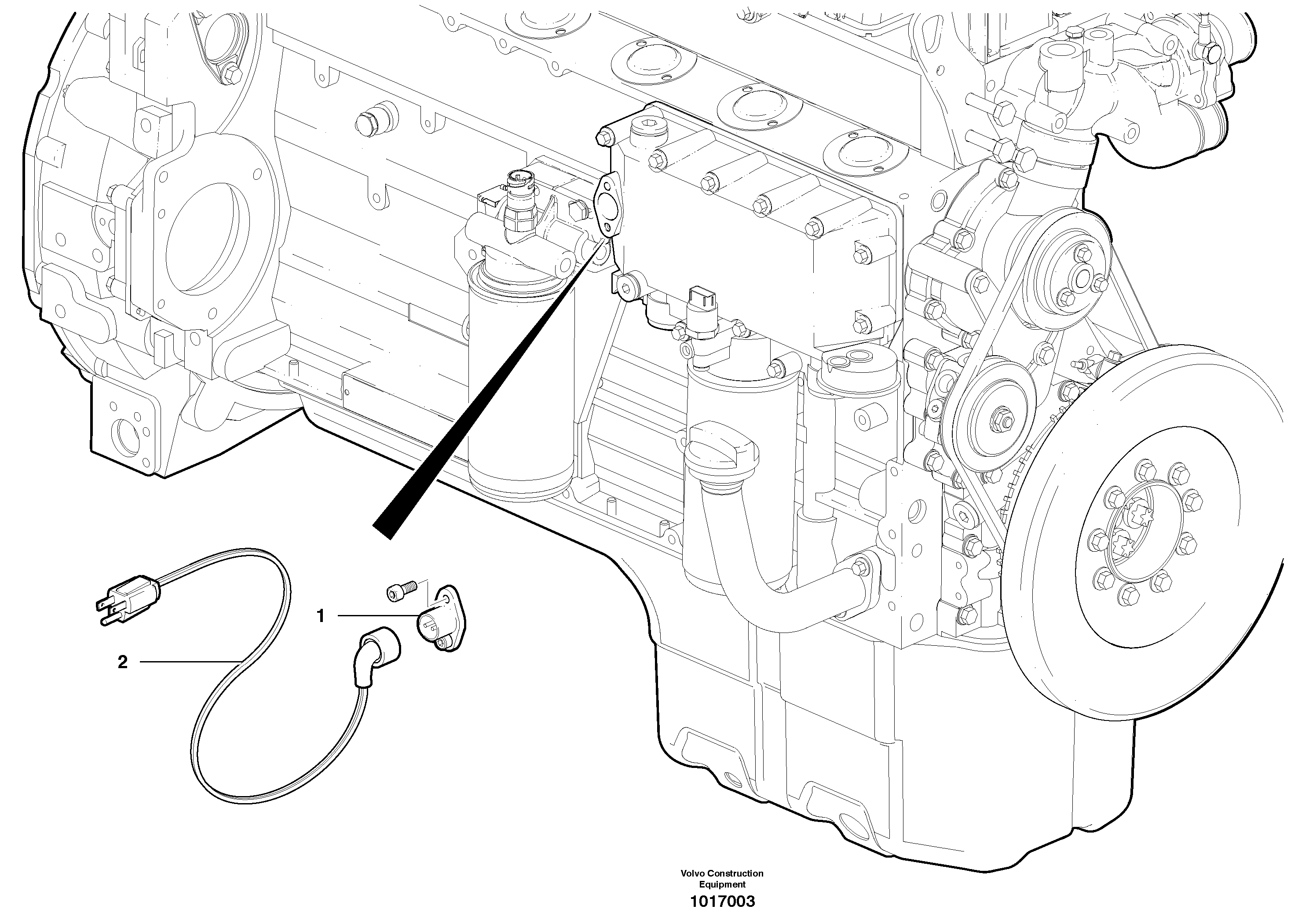 Engine block heater - D7 — volvo parts diagram