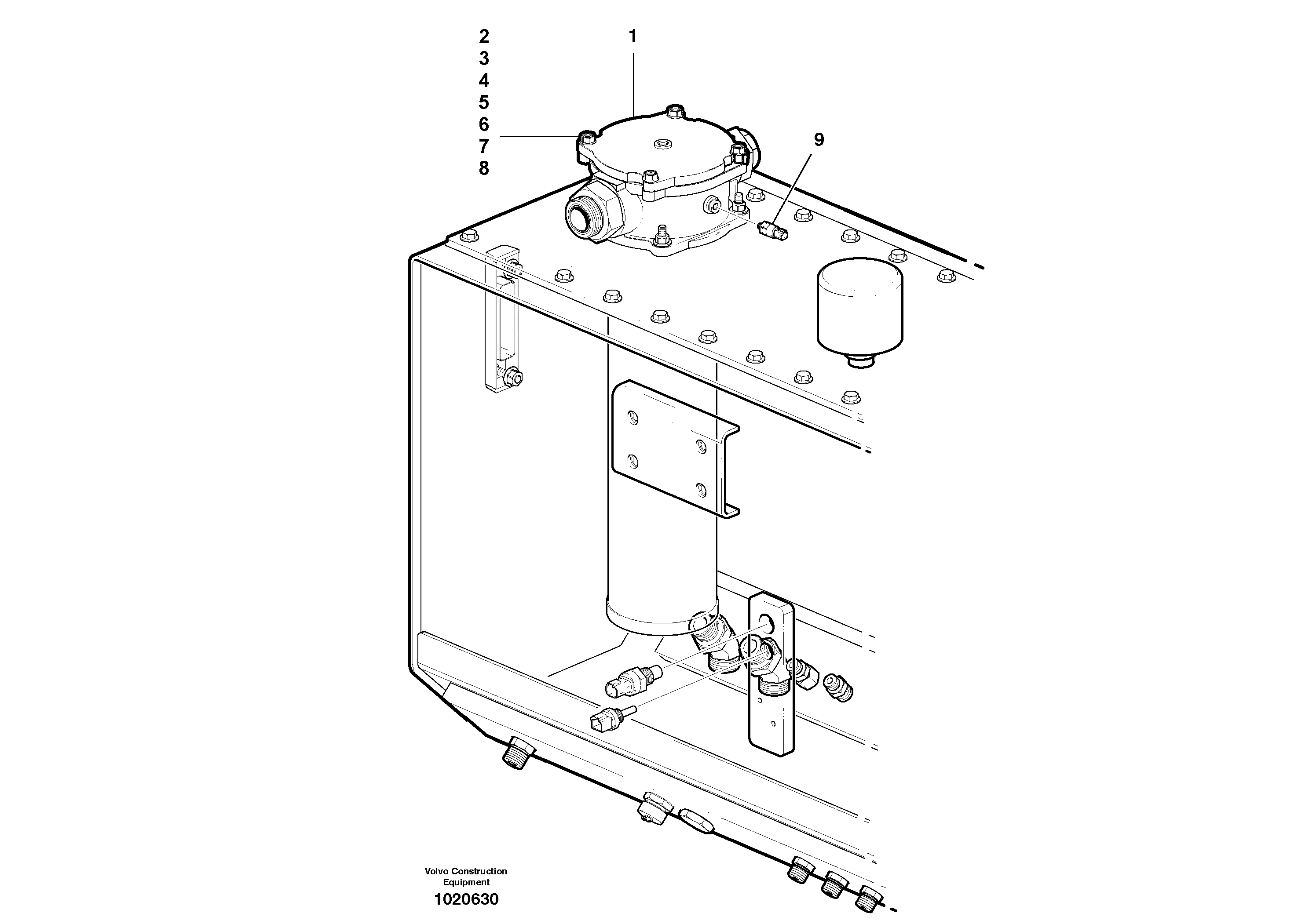 Hydraulic filter — volvo parts diagram