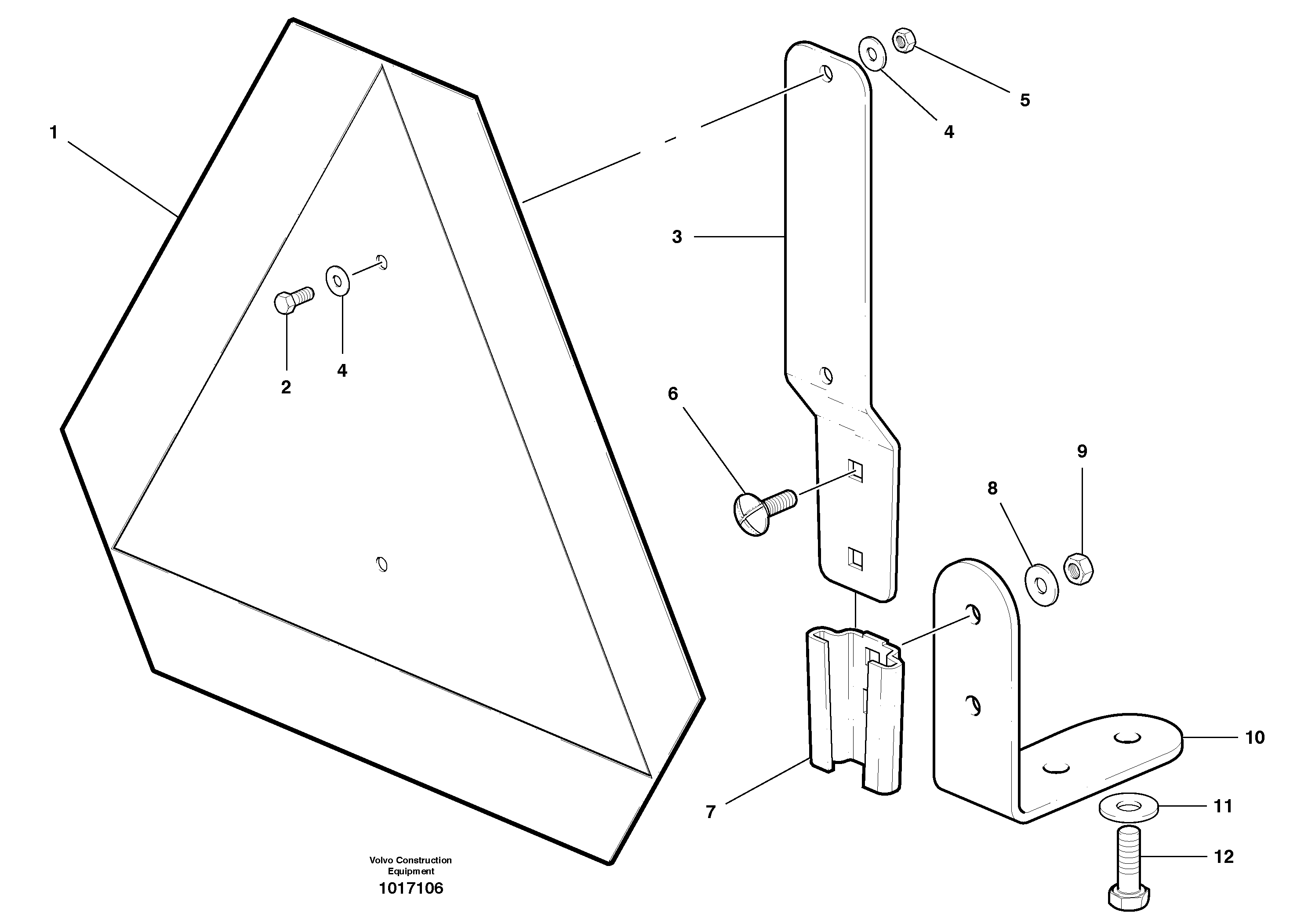 Slow moving vehicle sign. — volvo parts diagram
