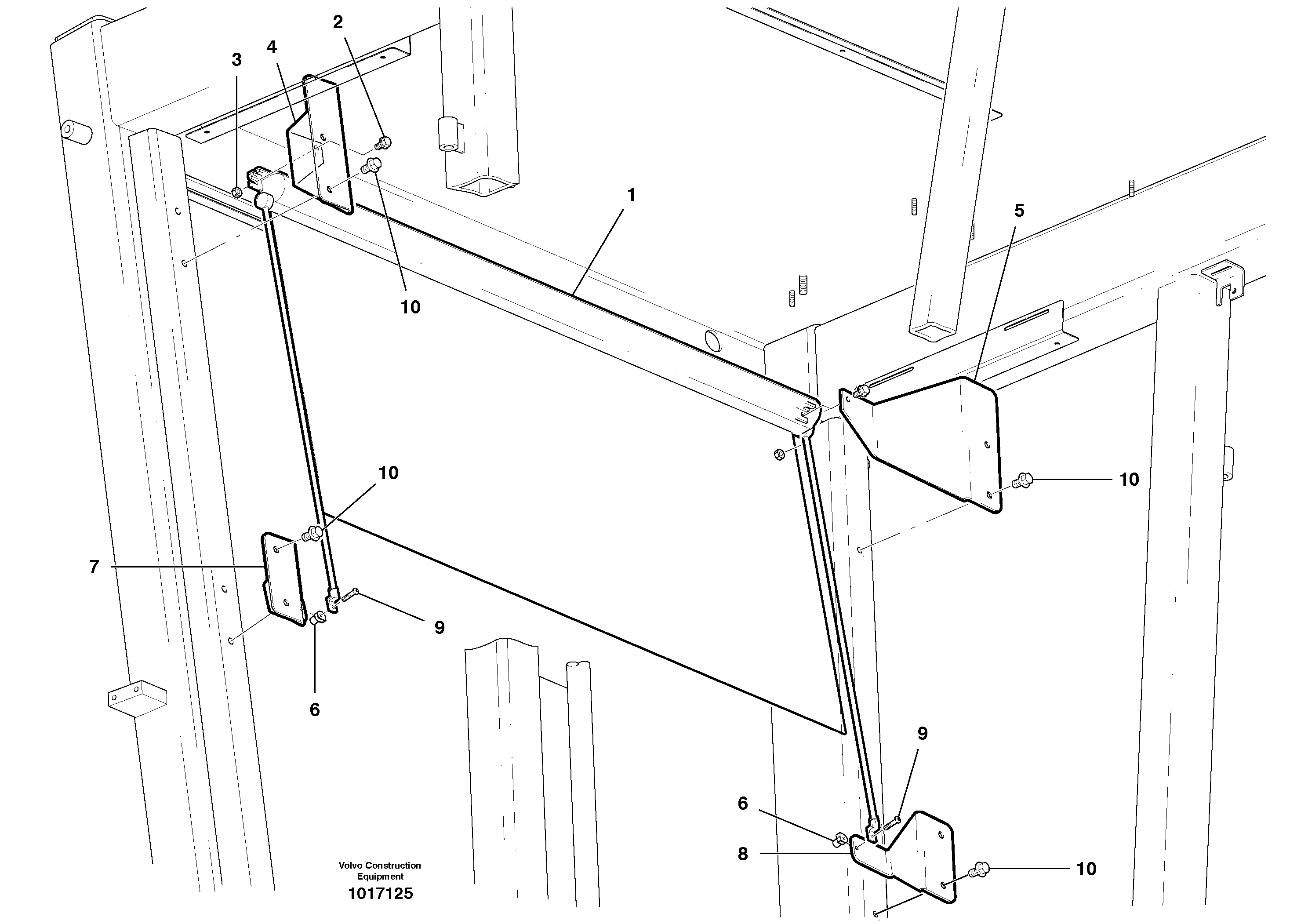 Cab blind - rear window - HPC — volvo parts diagram
