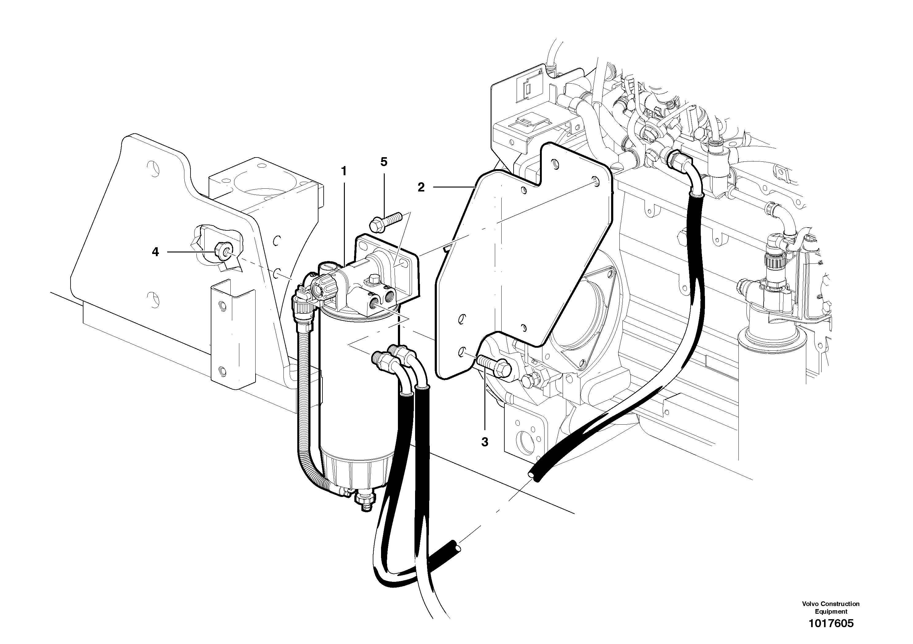 Fuel filter/water separator - D7 — volvo parts diagram