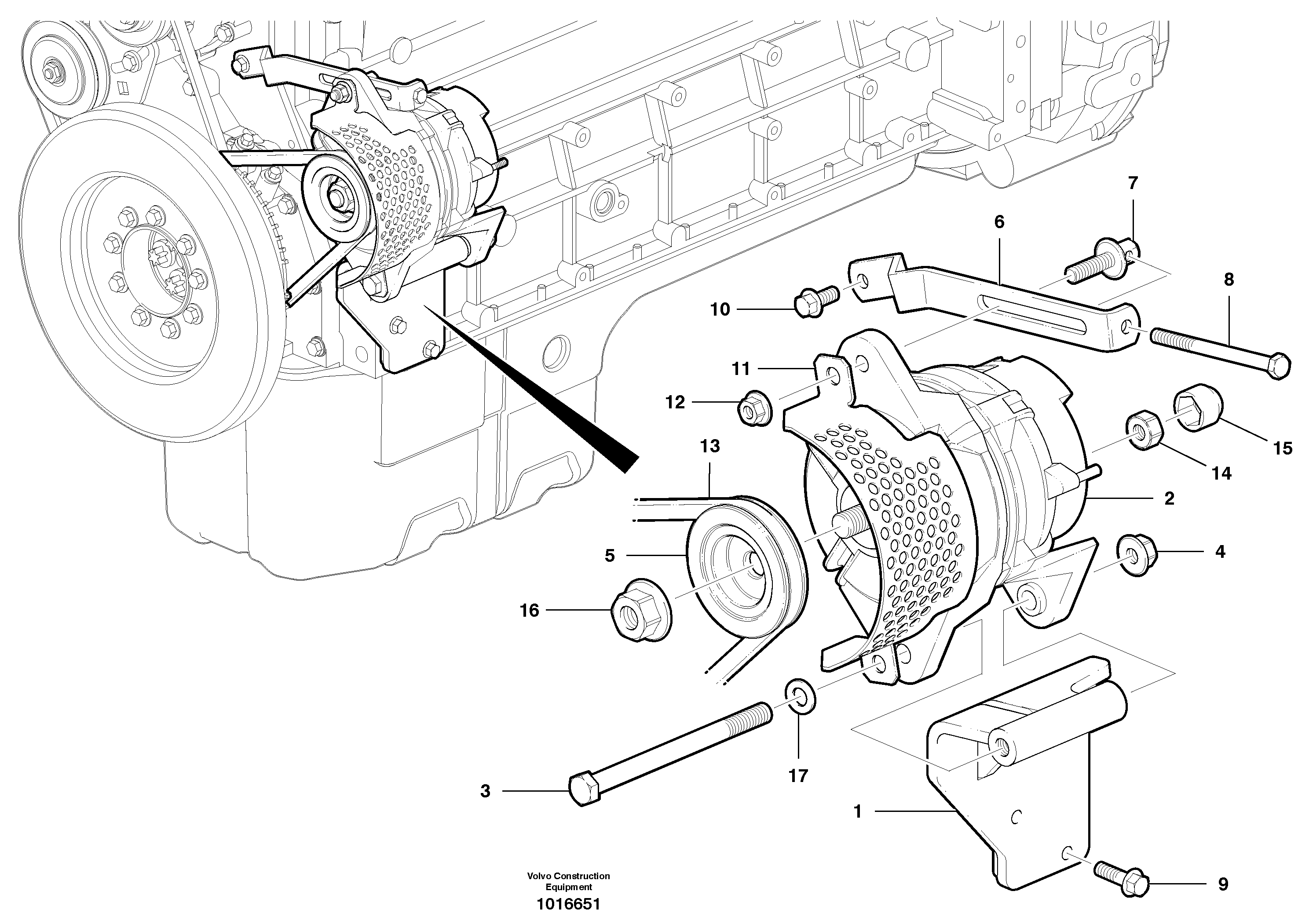 Alternator - D7 — volvo parts diagram