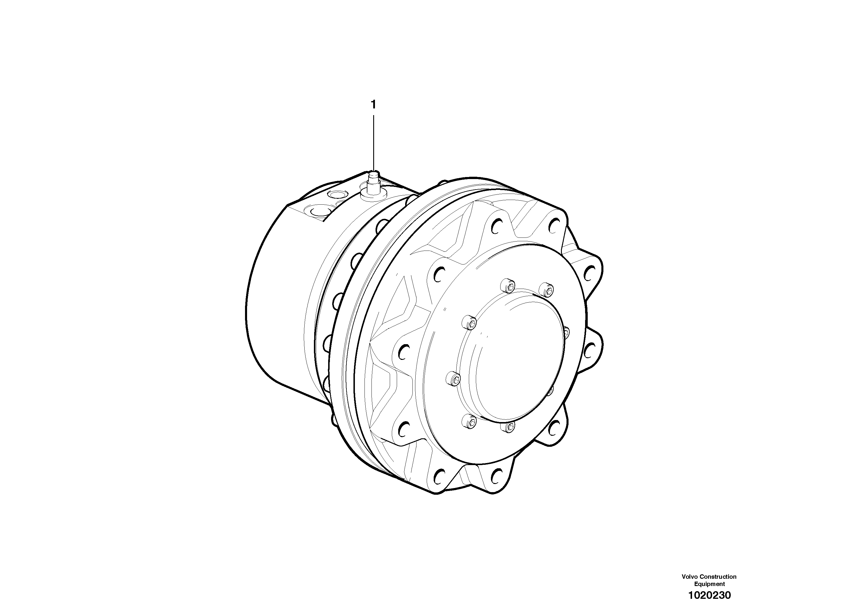 Wheel motor assembly - AWD — volvo parts diagram