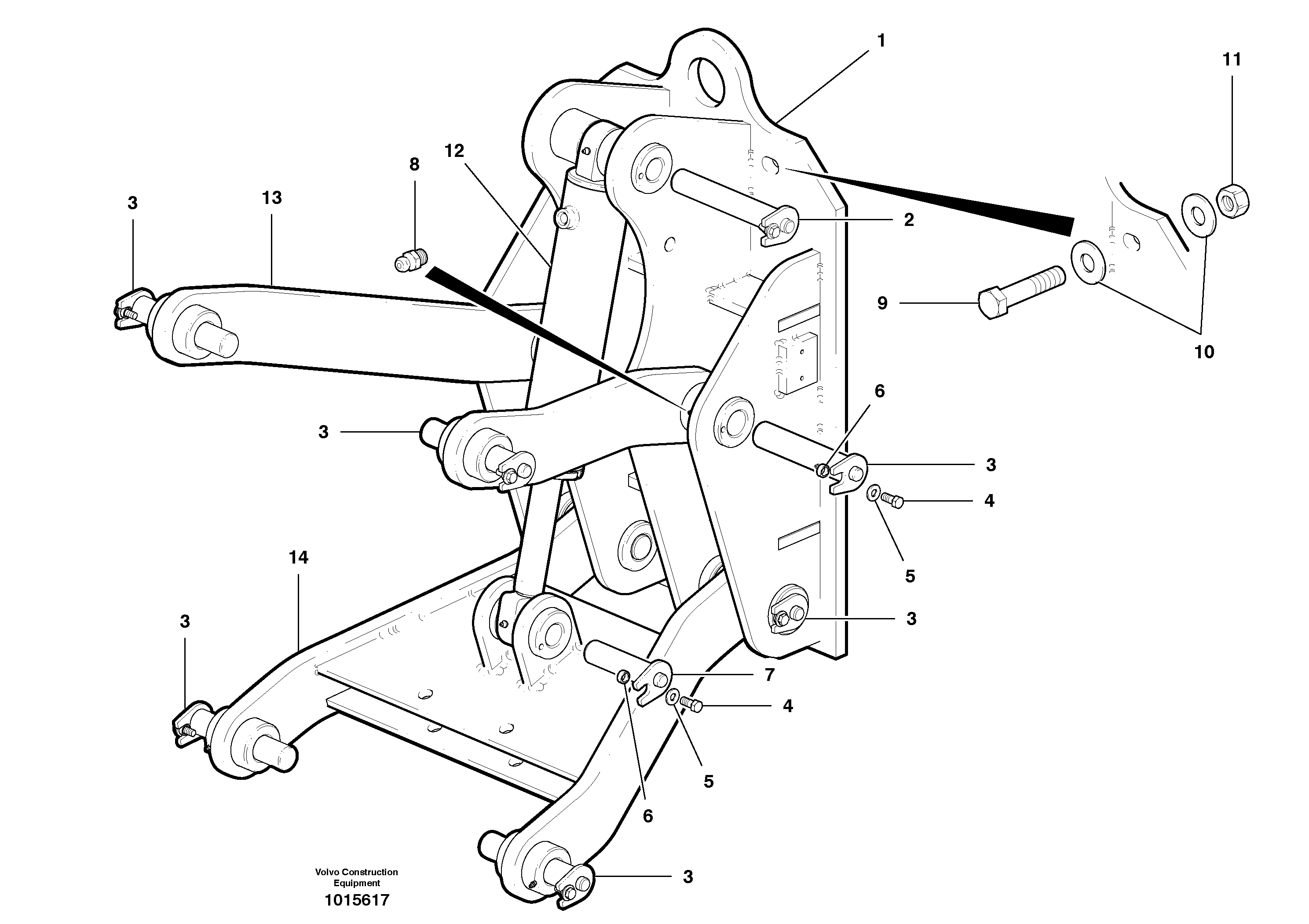Parallel lift — volvo parts diagram