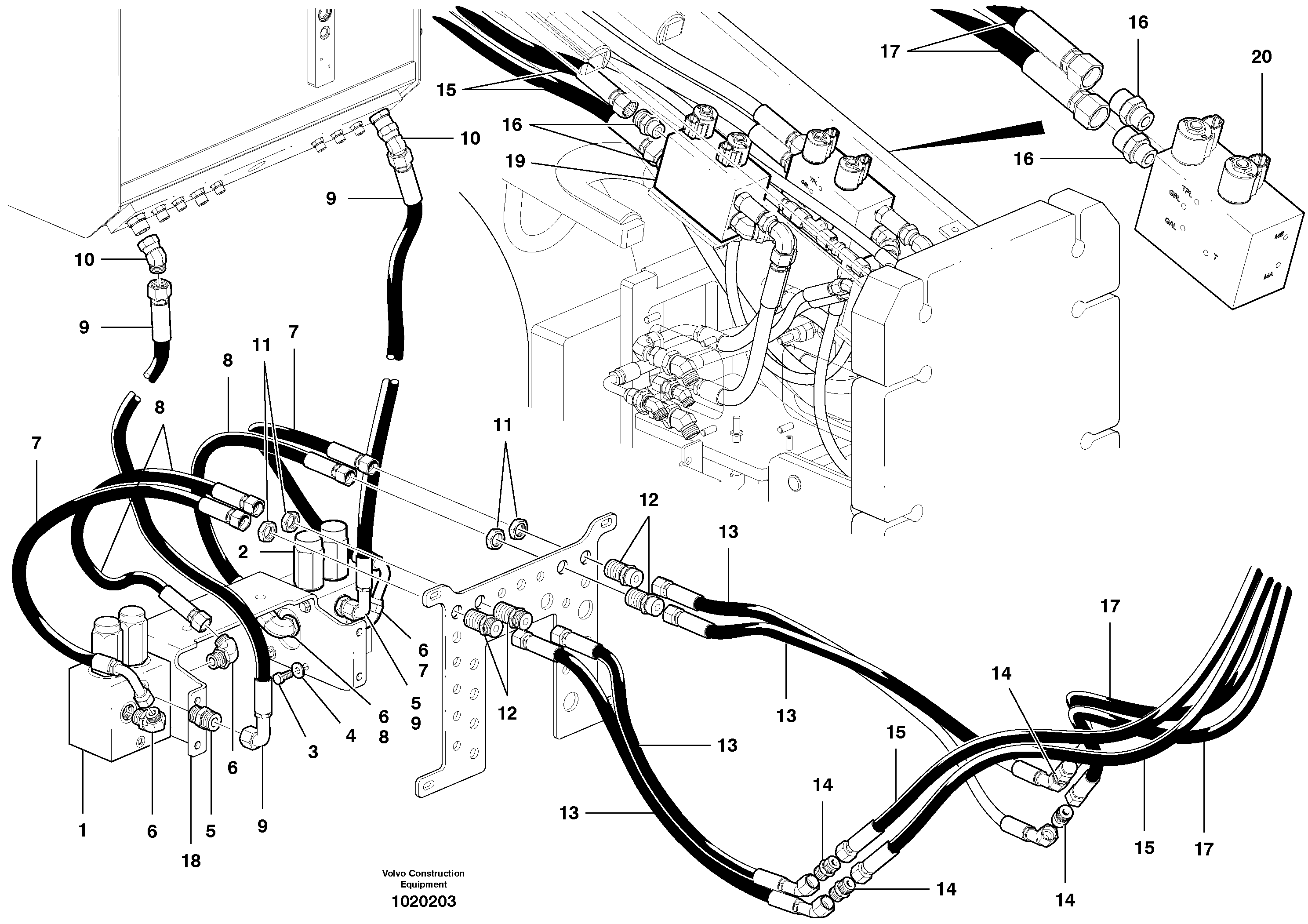 Free Wheeling Valve Hydraulic Circuit - A W D — volvo parts diagram